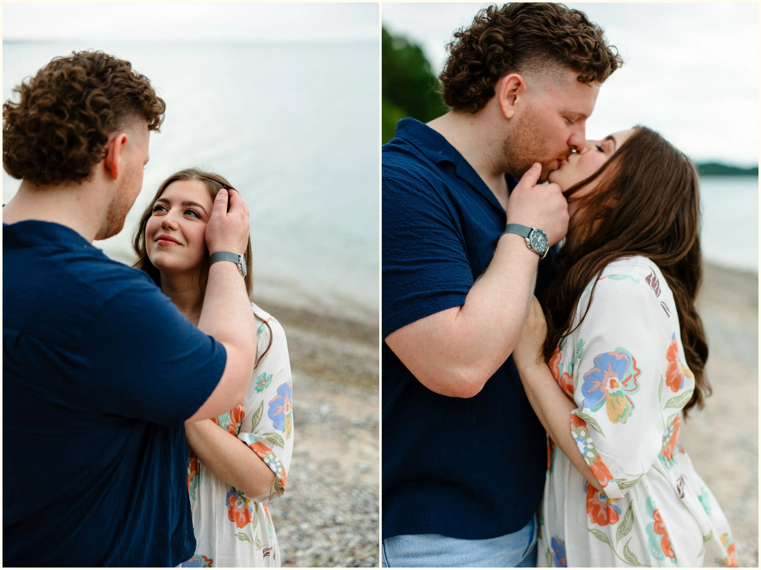 beach engagement photos