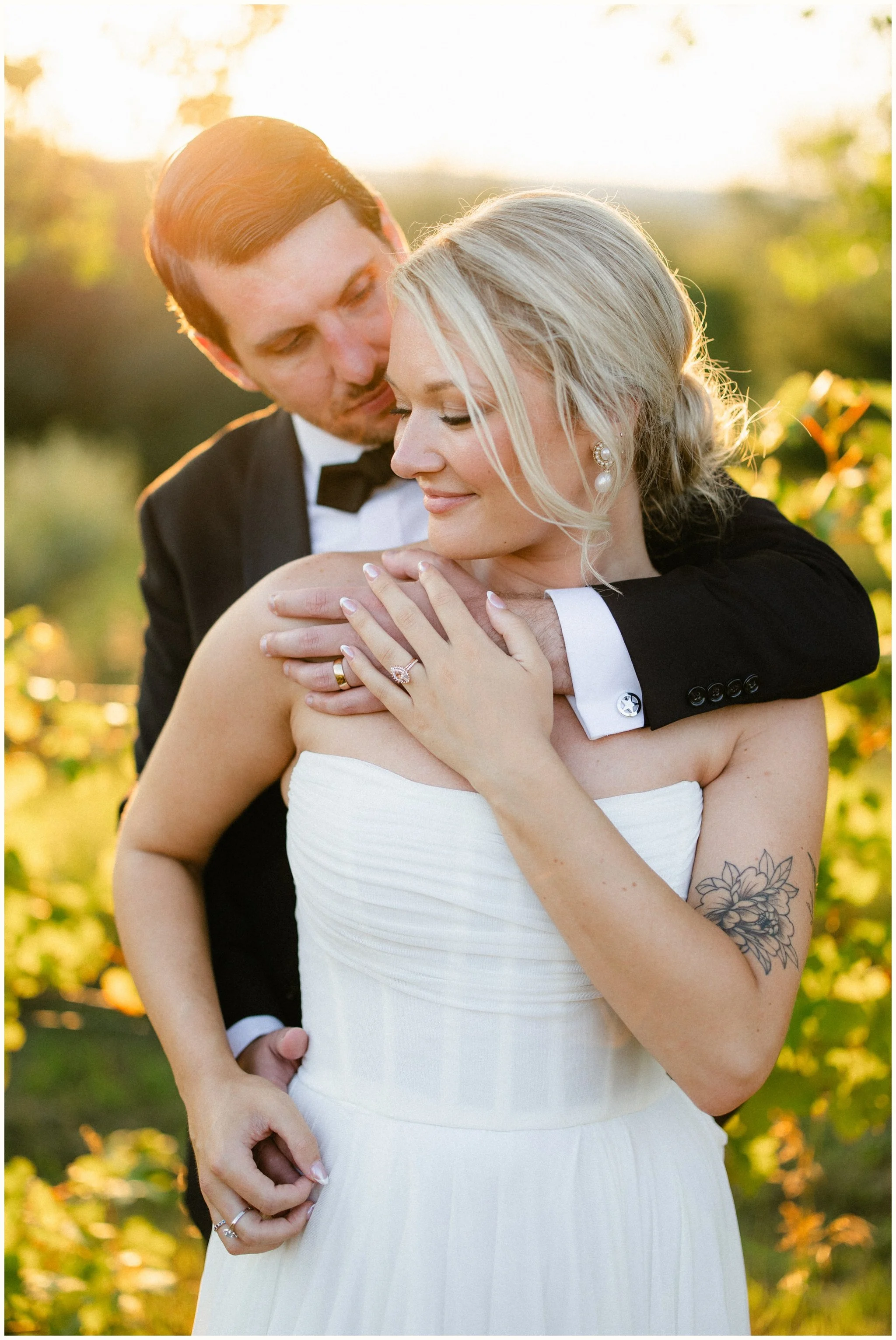 emotional bride and groom portraits