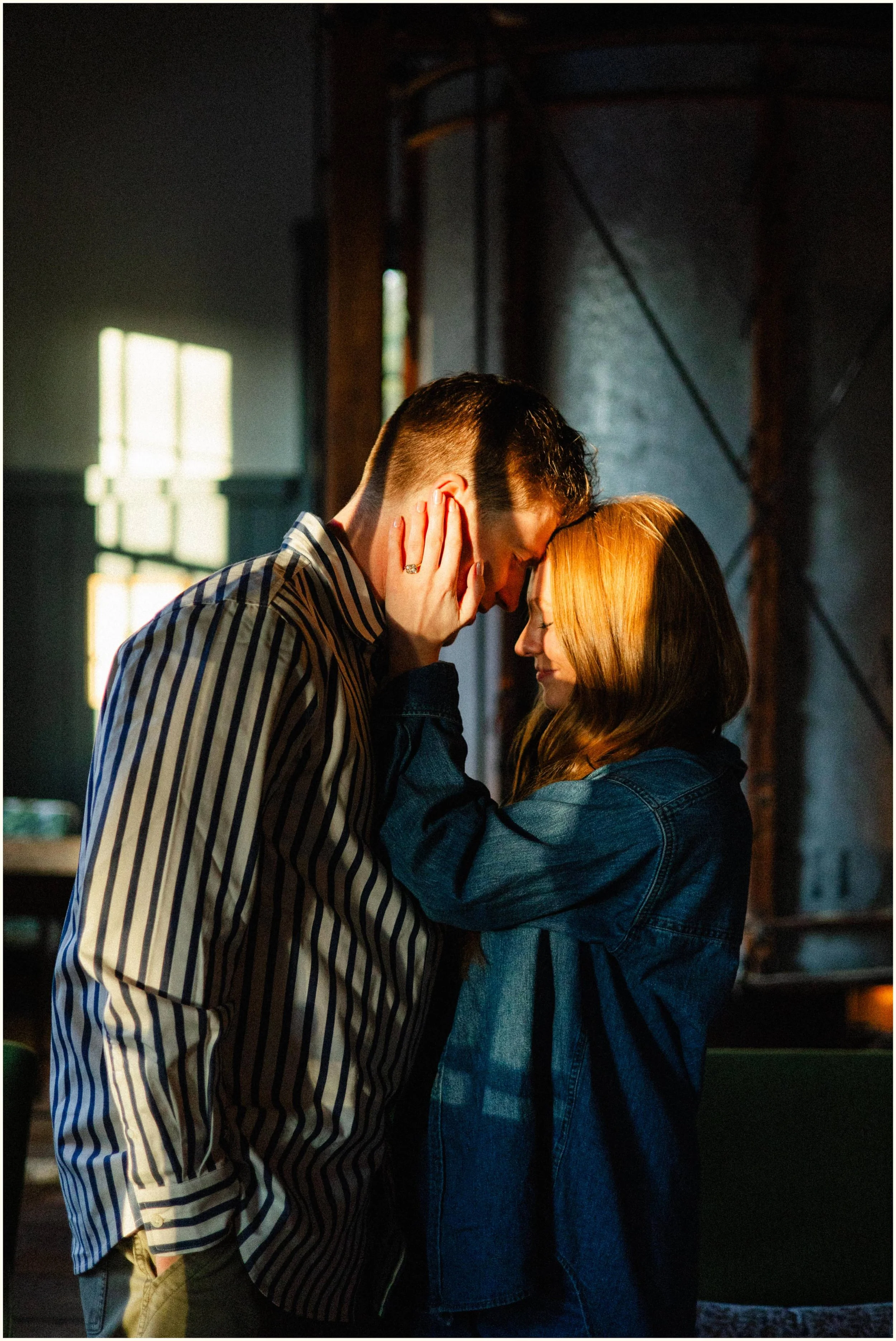 dramatic engagement photography