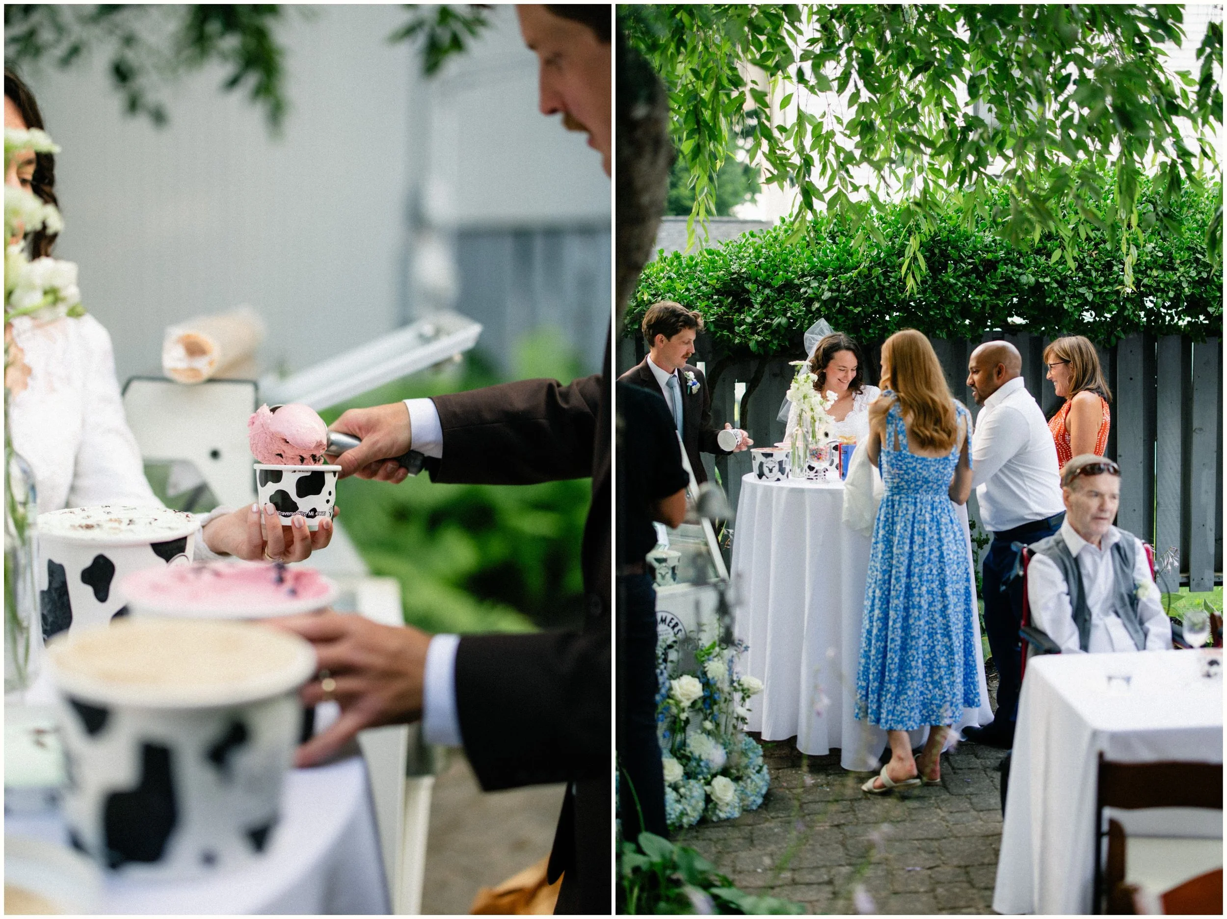 ice cream bar at wedding