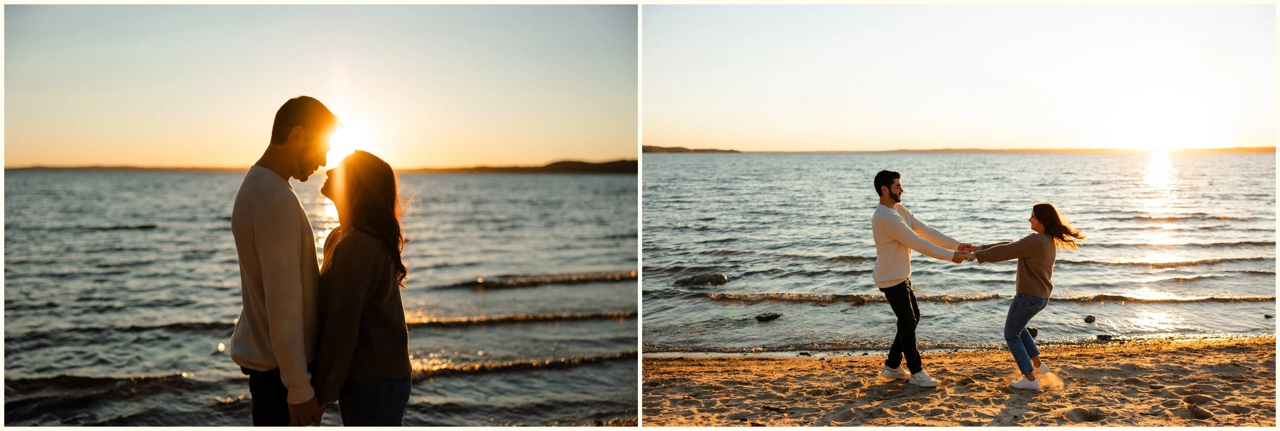 lake michigan fall sunset