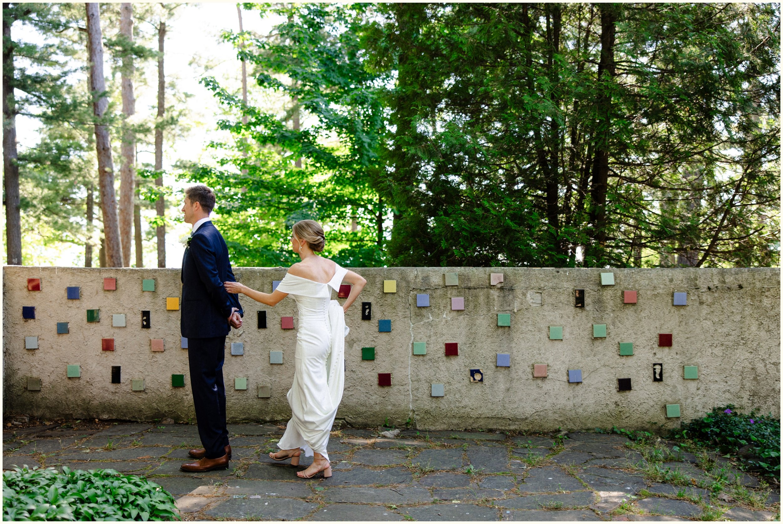 intimate wedding first look