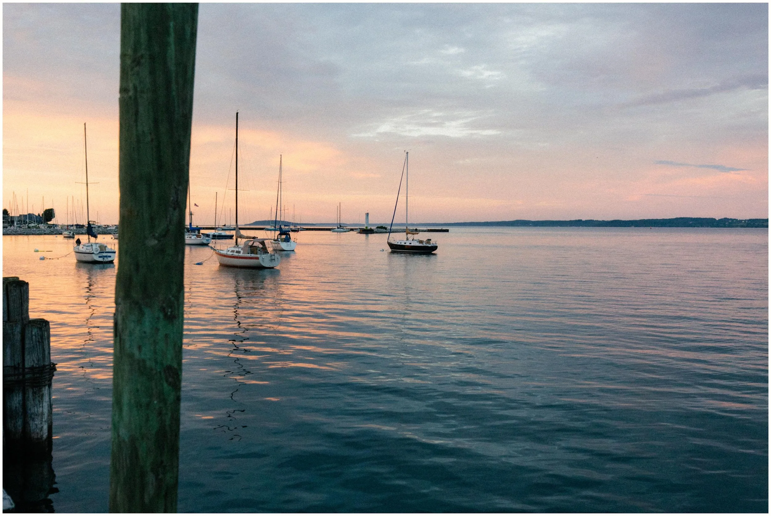 grand traverse bay sunset