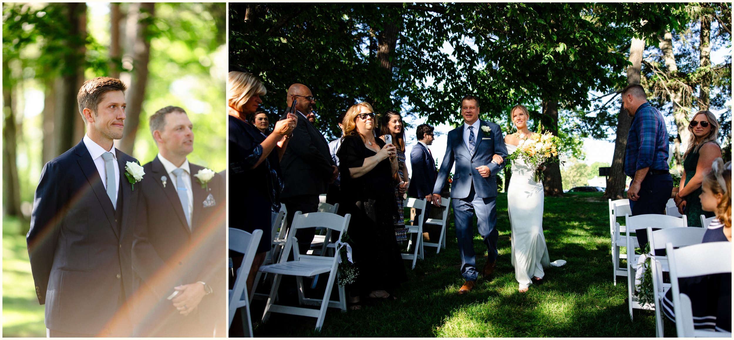 romantic northern michigan wedding ceremony