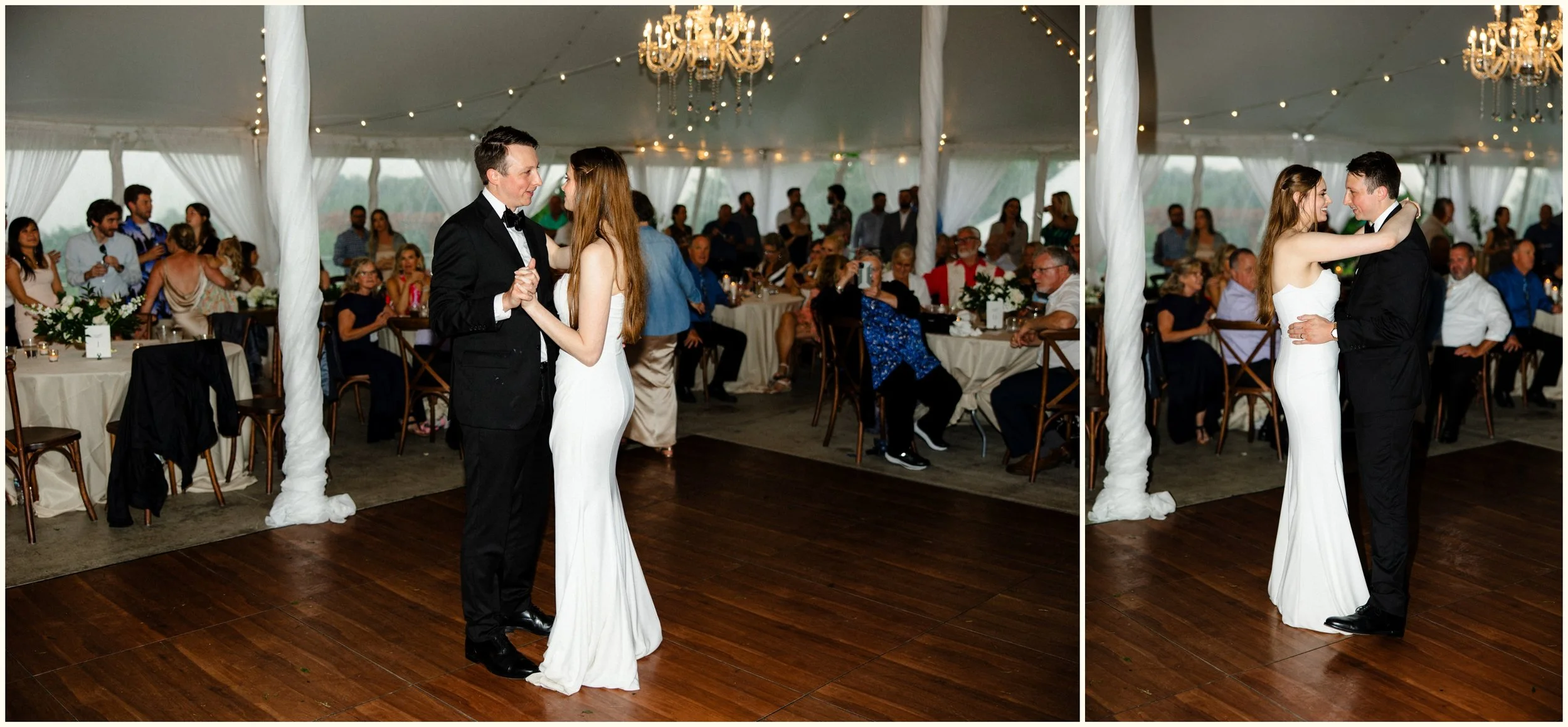 bride and groom first dance