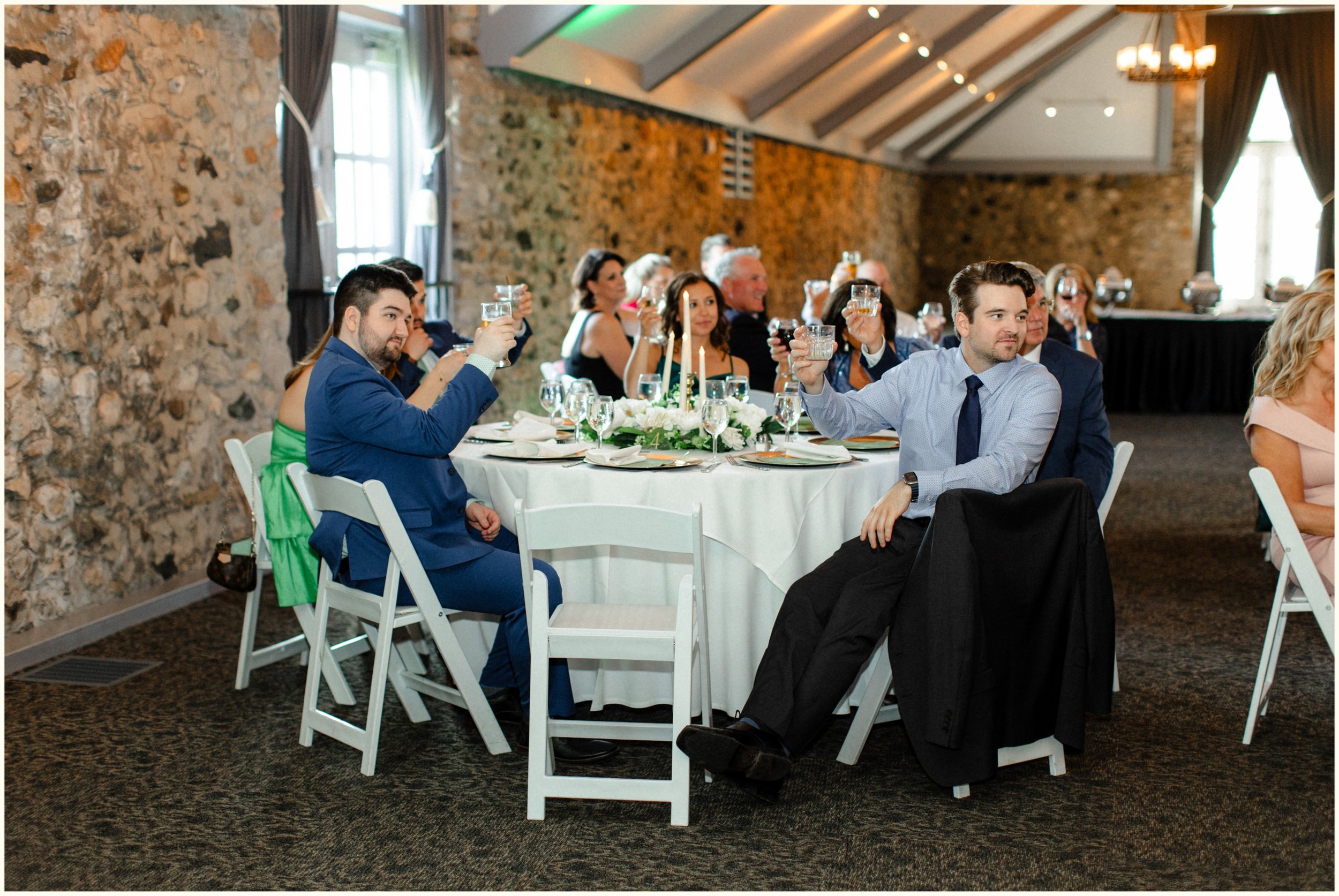 castle farms candid wedding reception