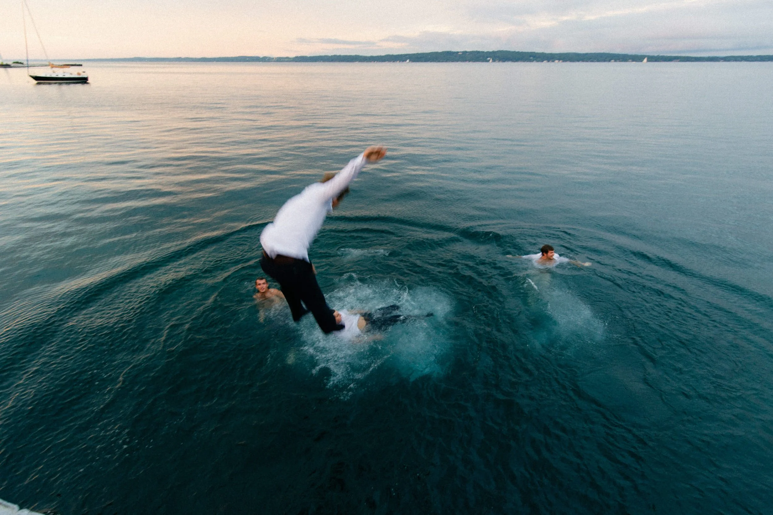 Jumping in the bay traverse city