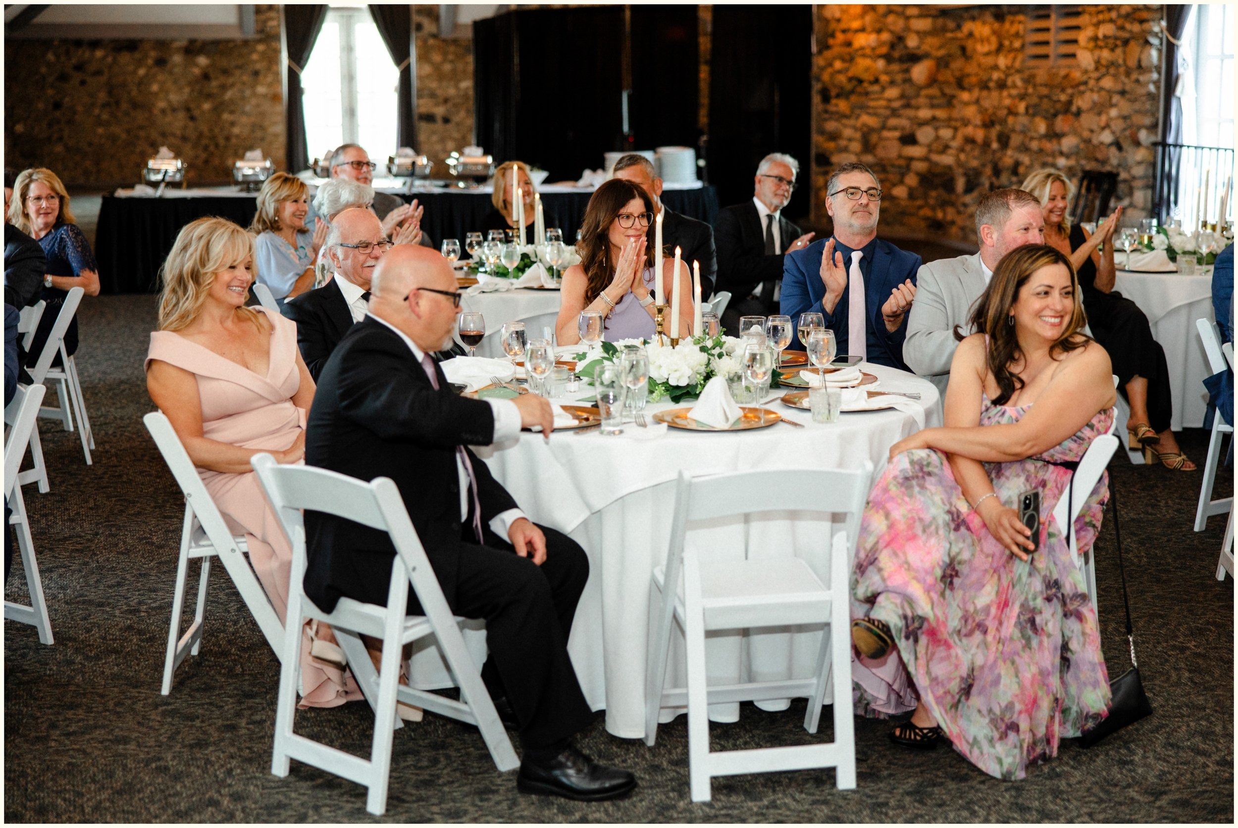 candid charlevoix wedding reception