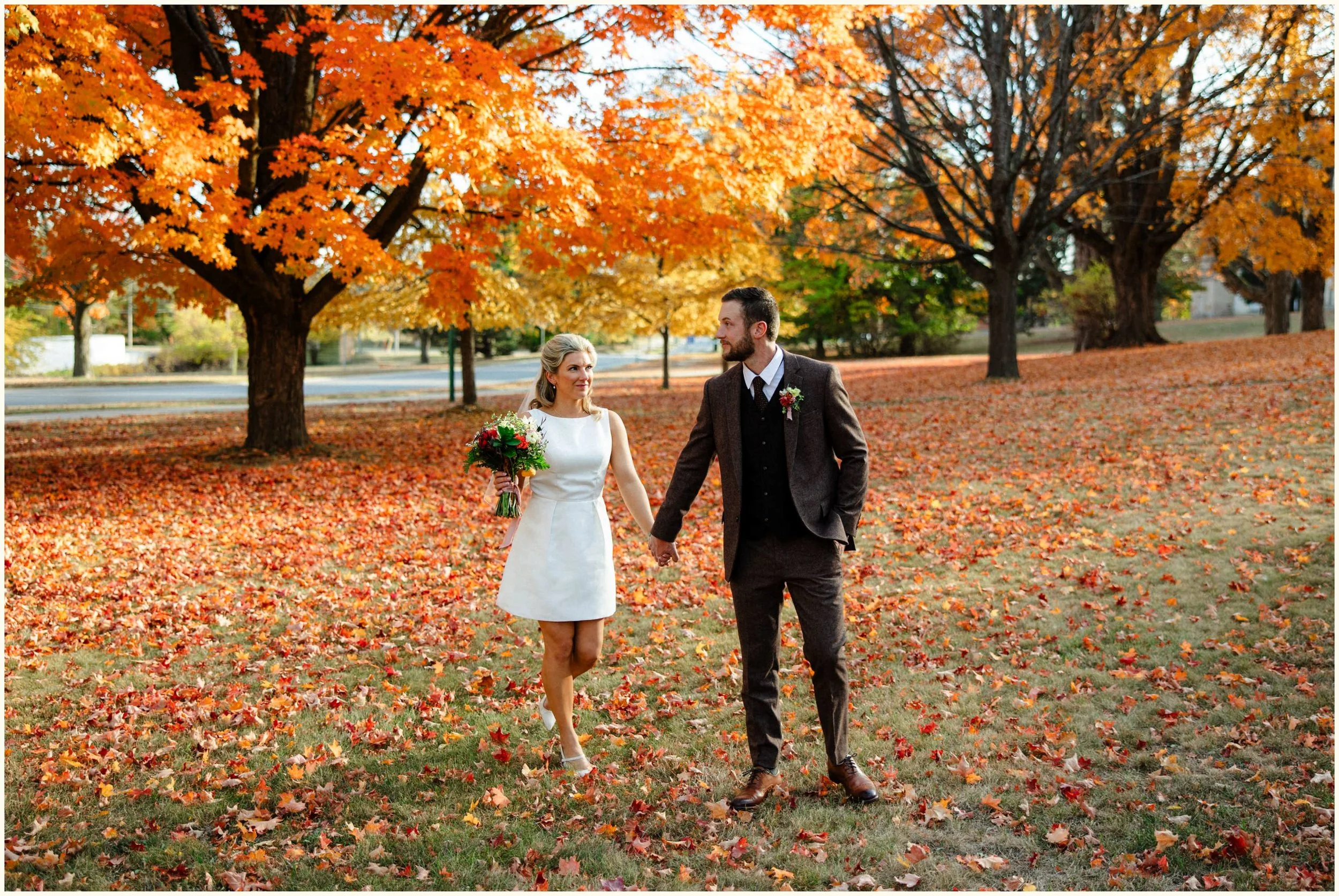 traverse city intimate fall wedding