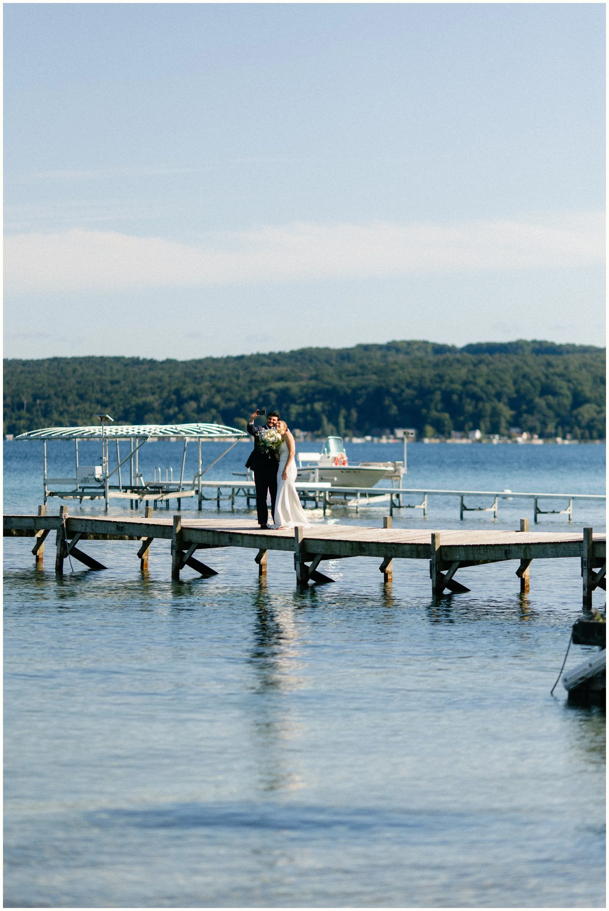 bride and groom candid moment
