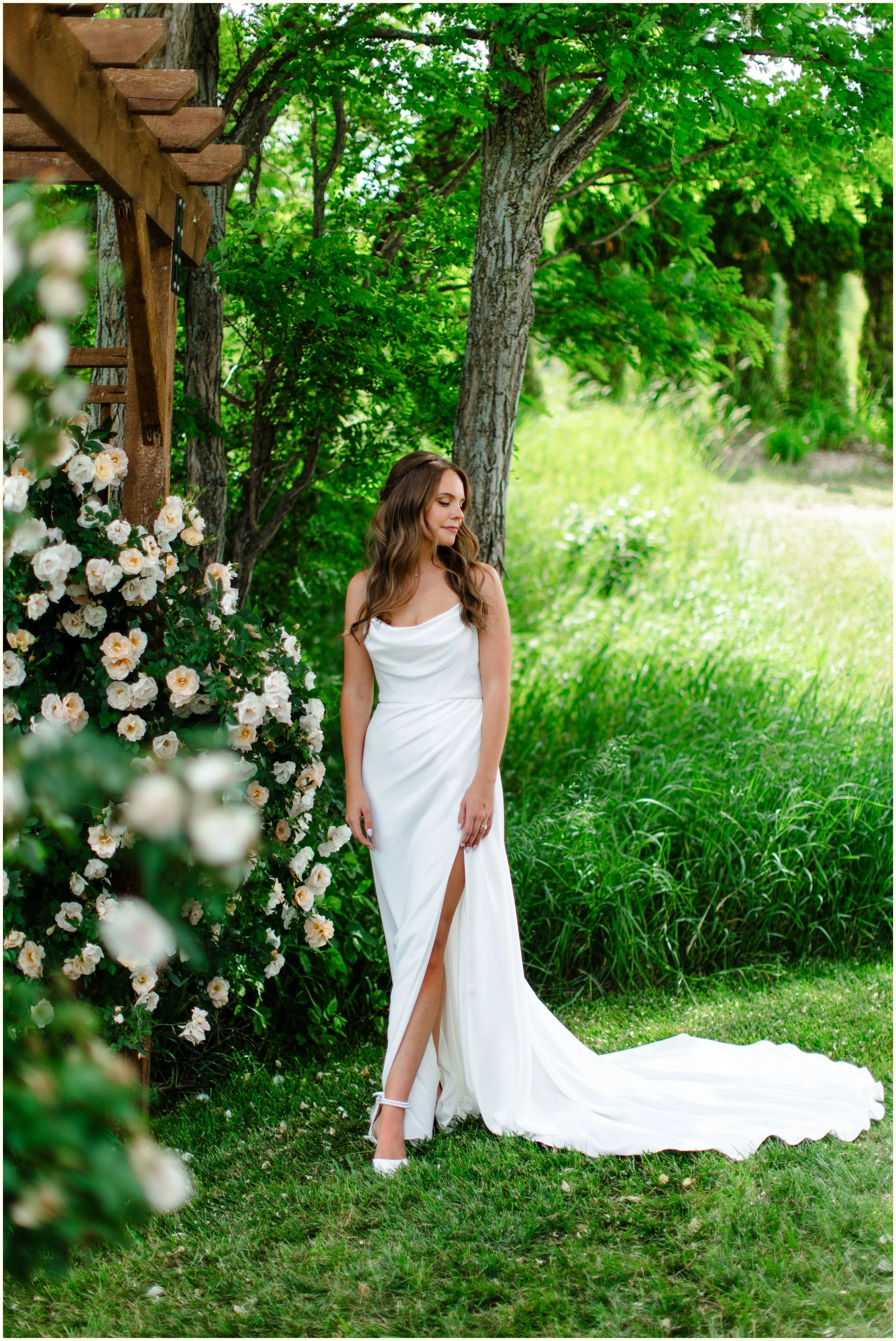 floral themed wedding portraits