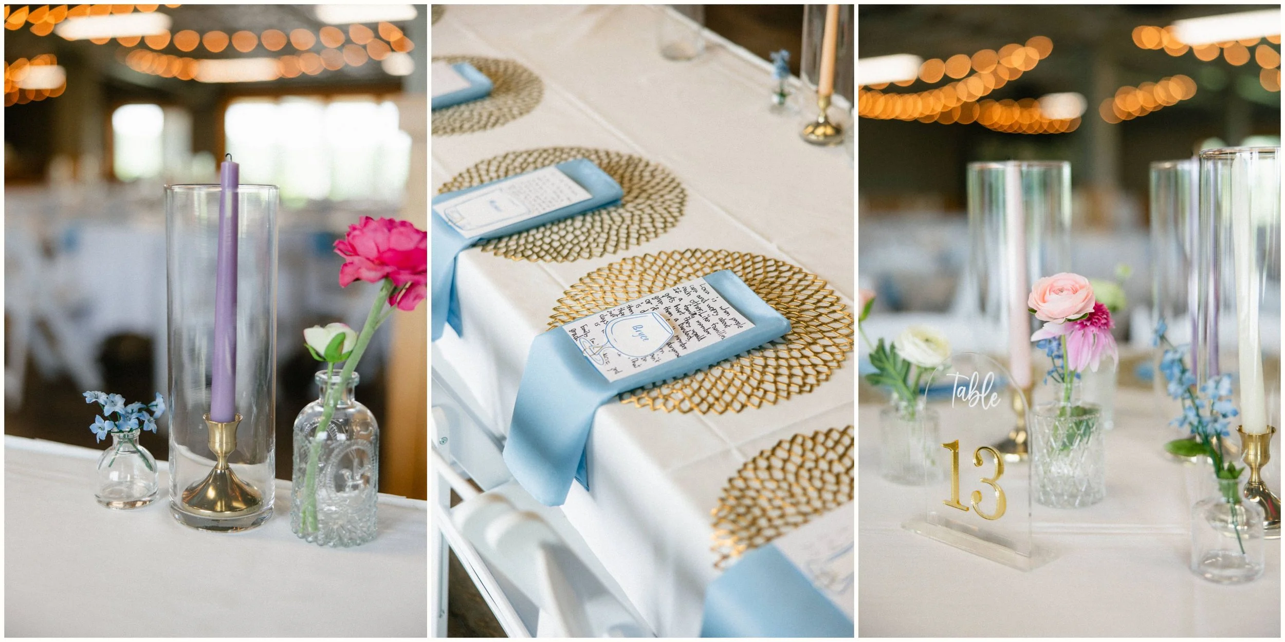 pastel wedding details