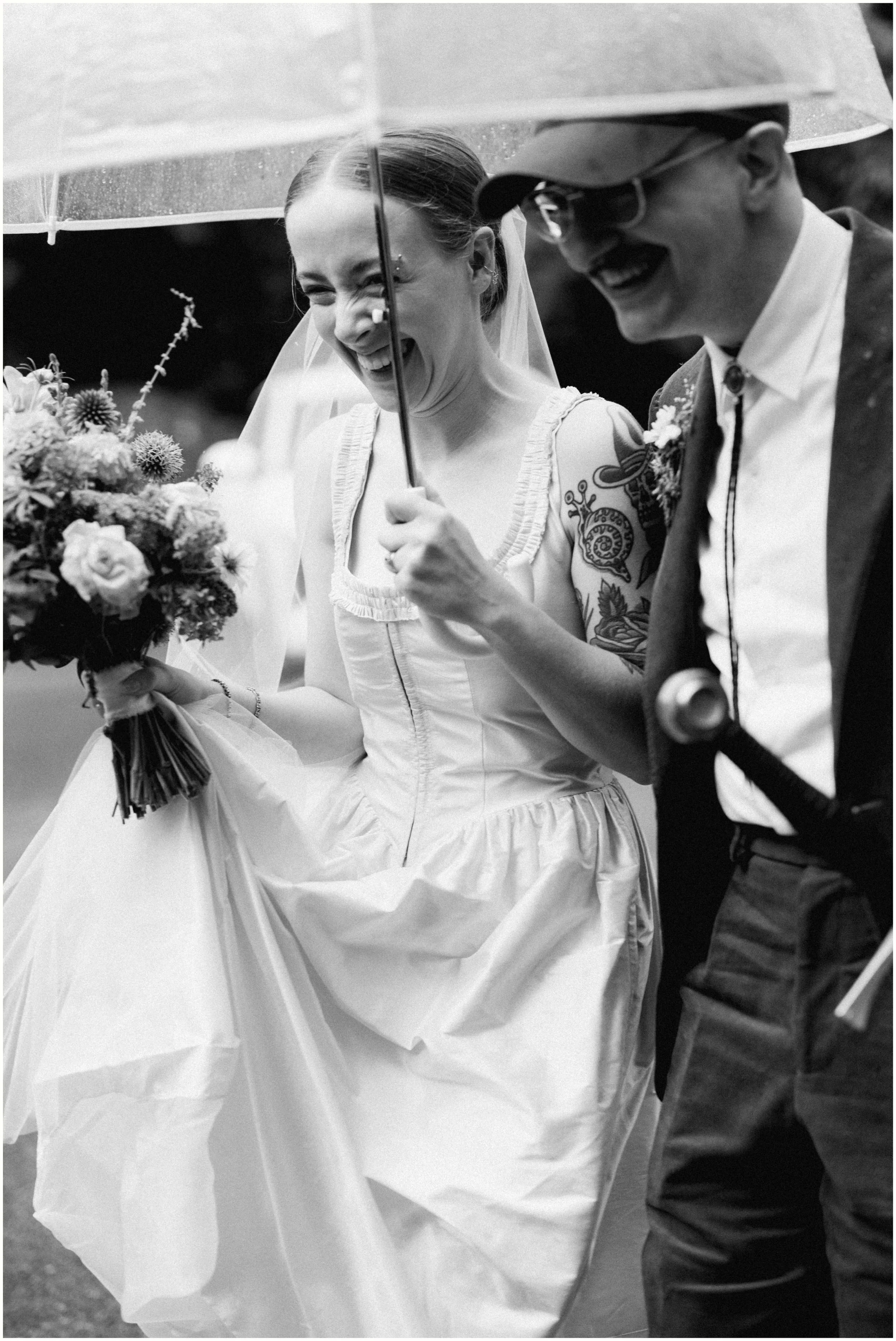 Rainy wedding day