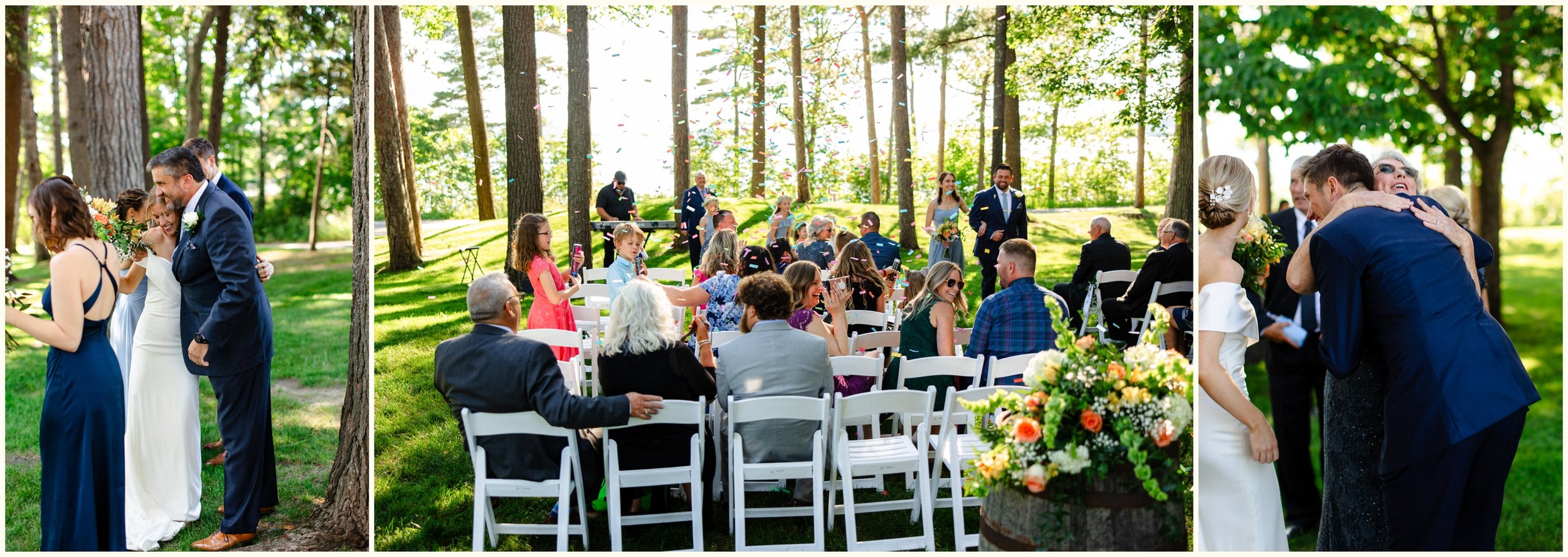 candid northern michigan wedding