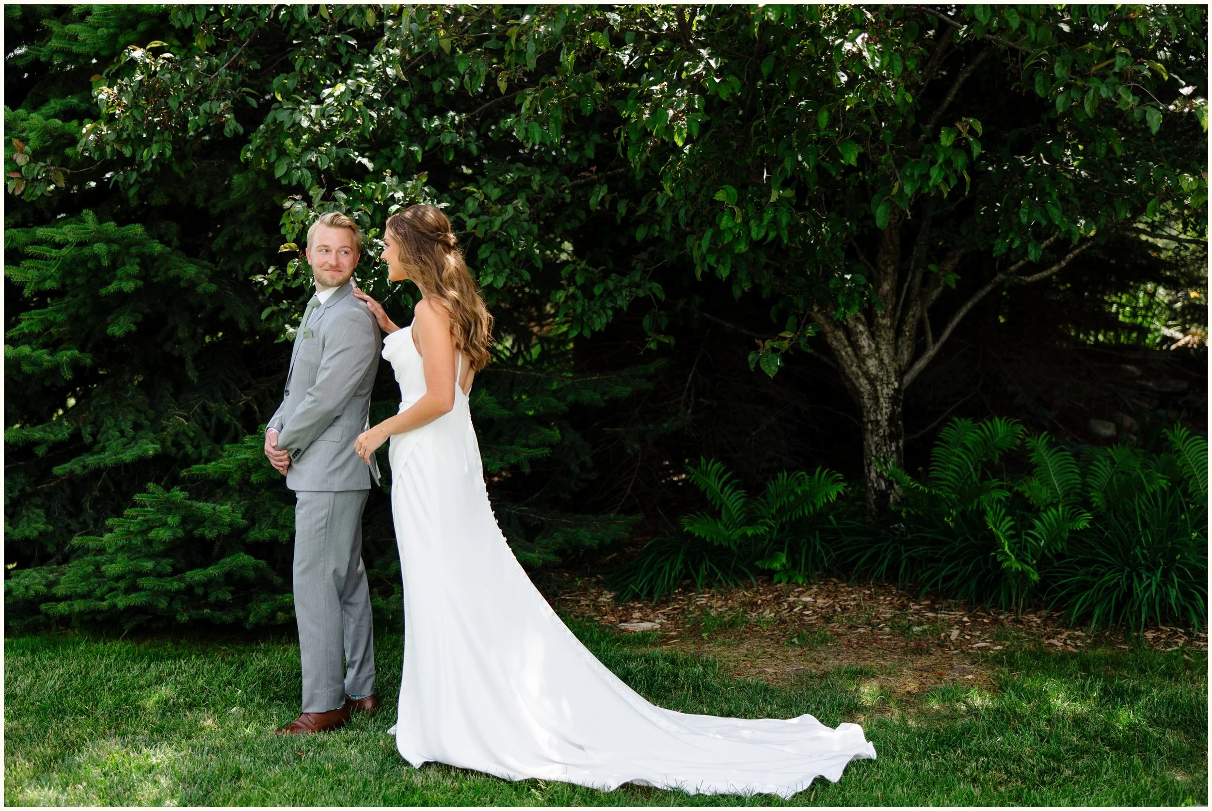 emotional wedding first look