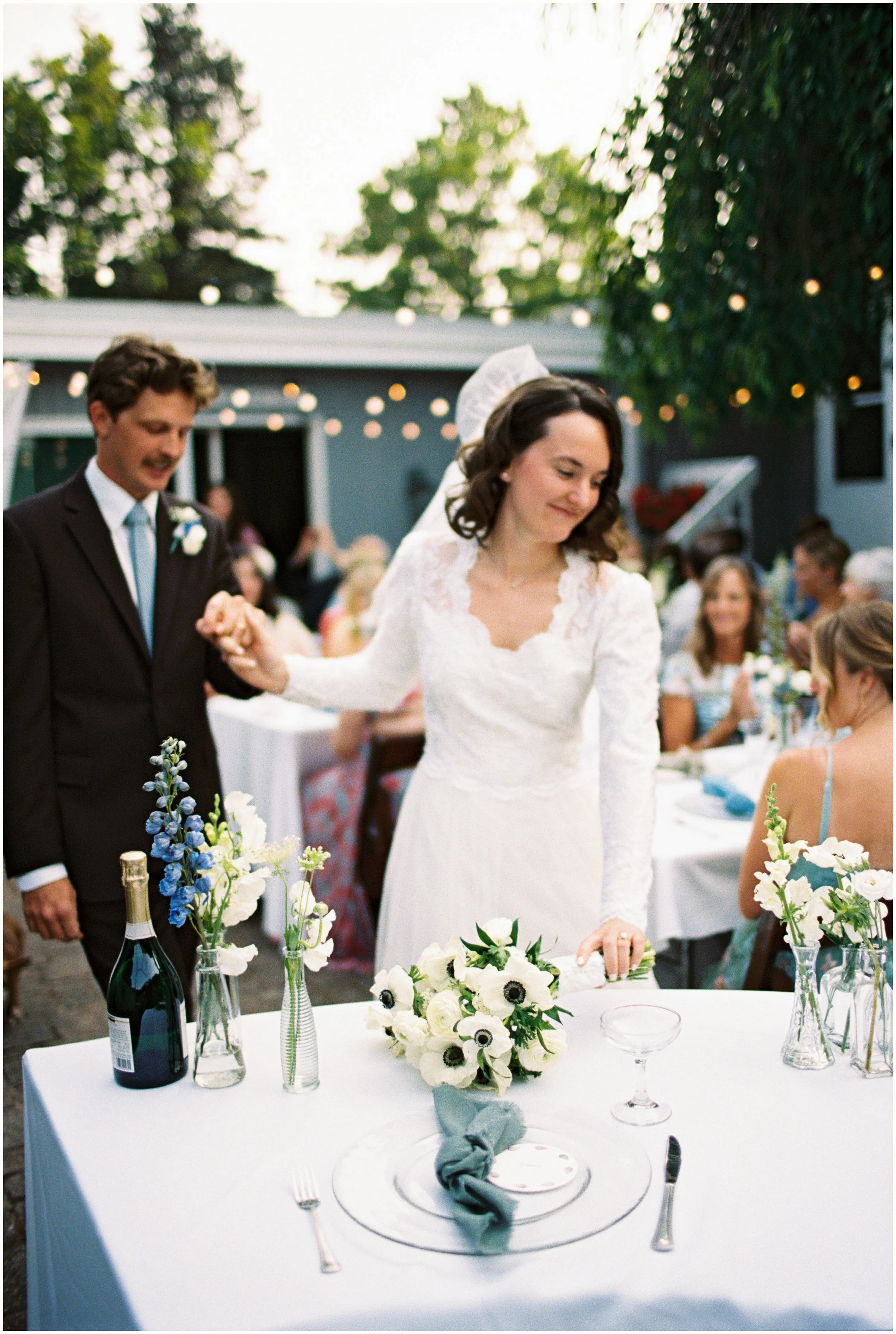 candid wedding reception moments