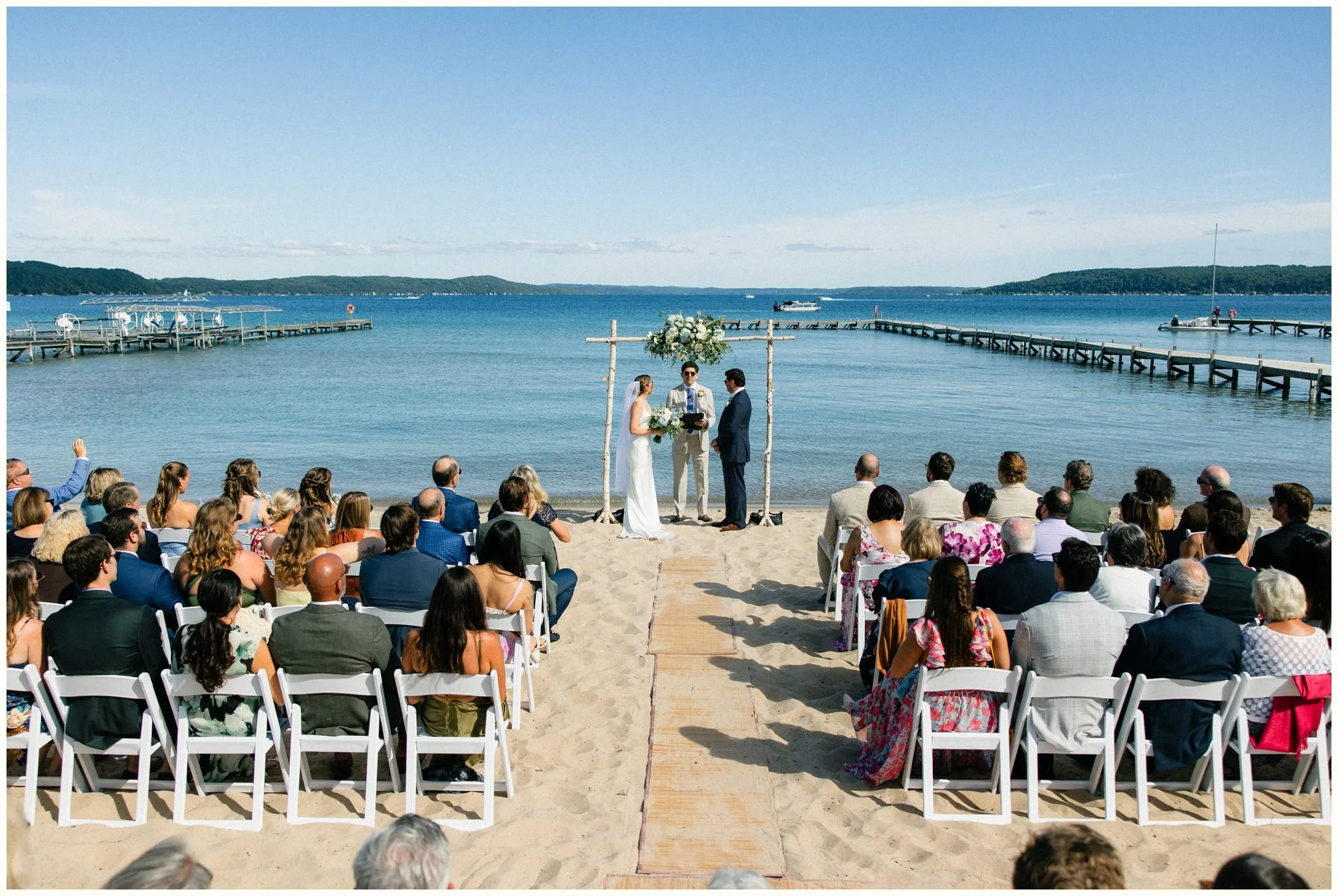 northern michigan wedding ceremony