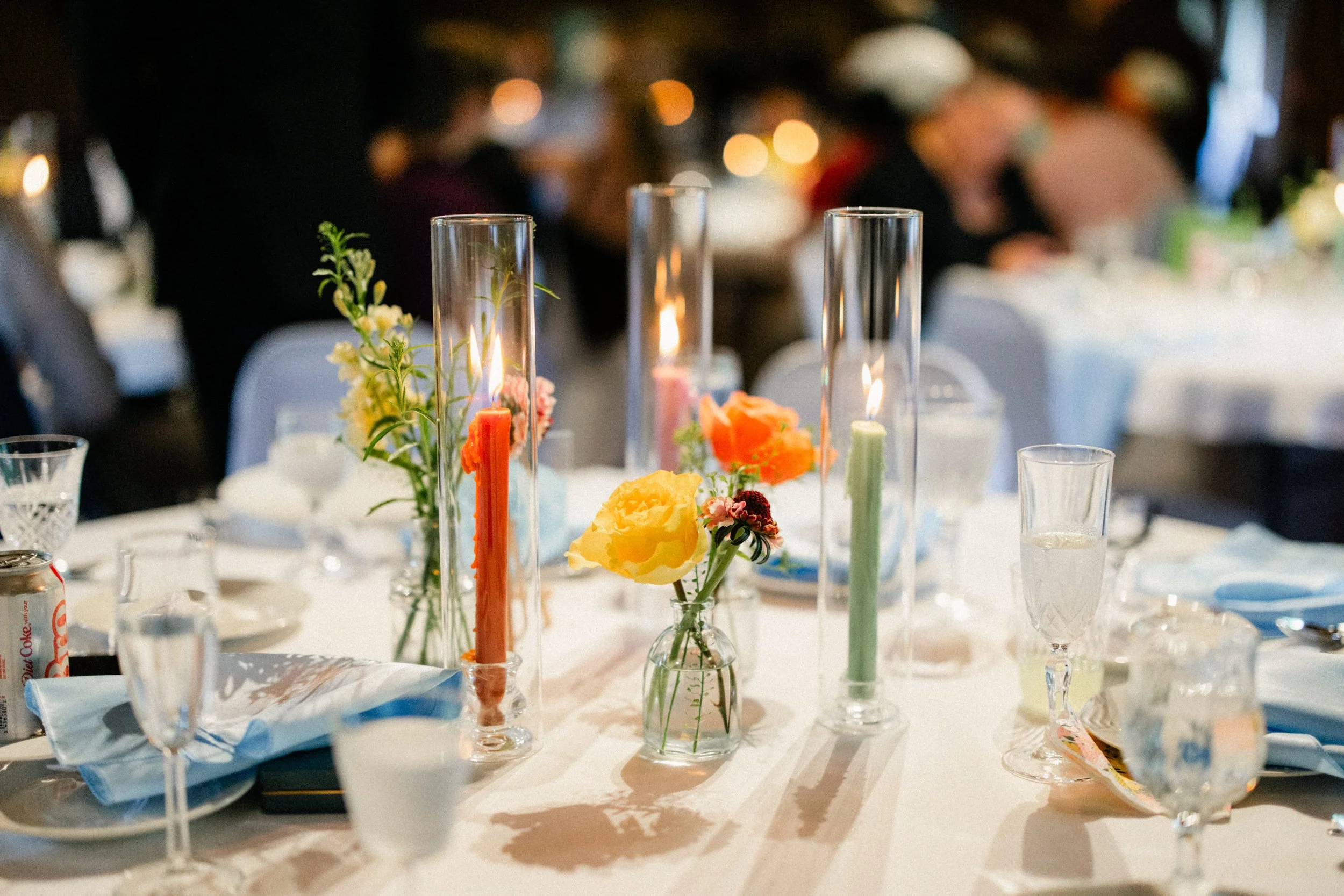 wedding reception tablescape