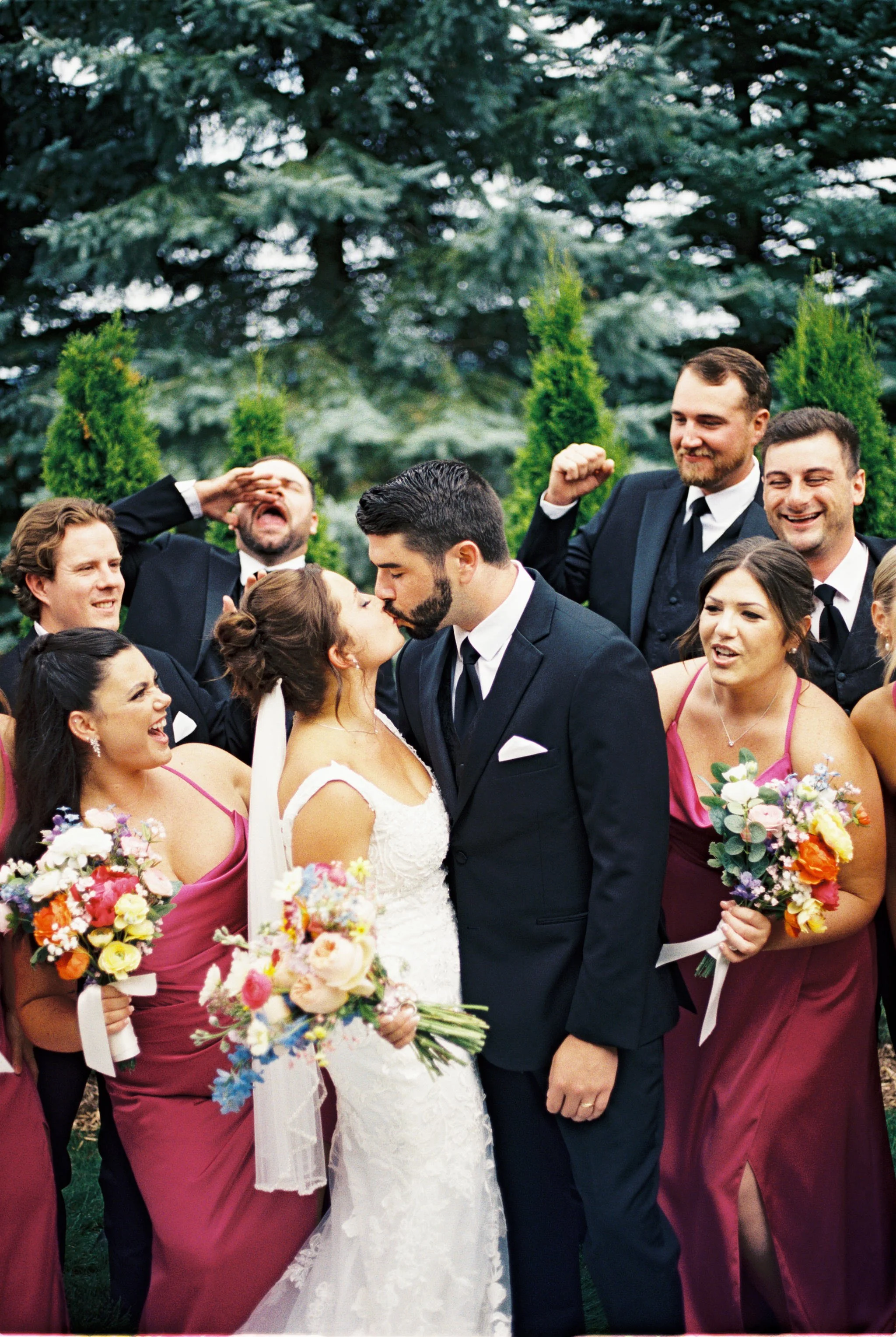 bridal party film photography