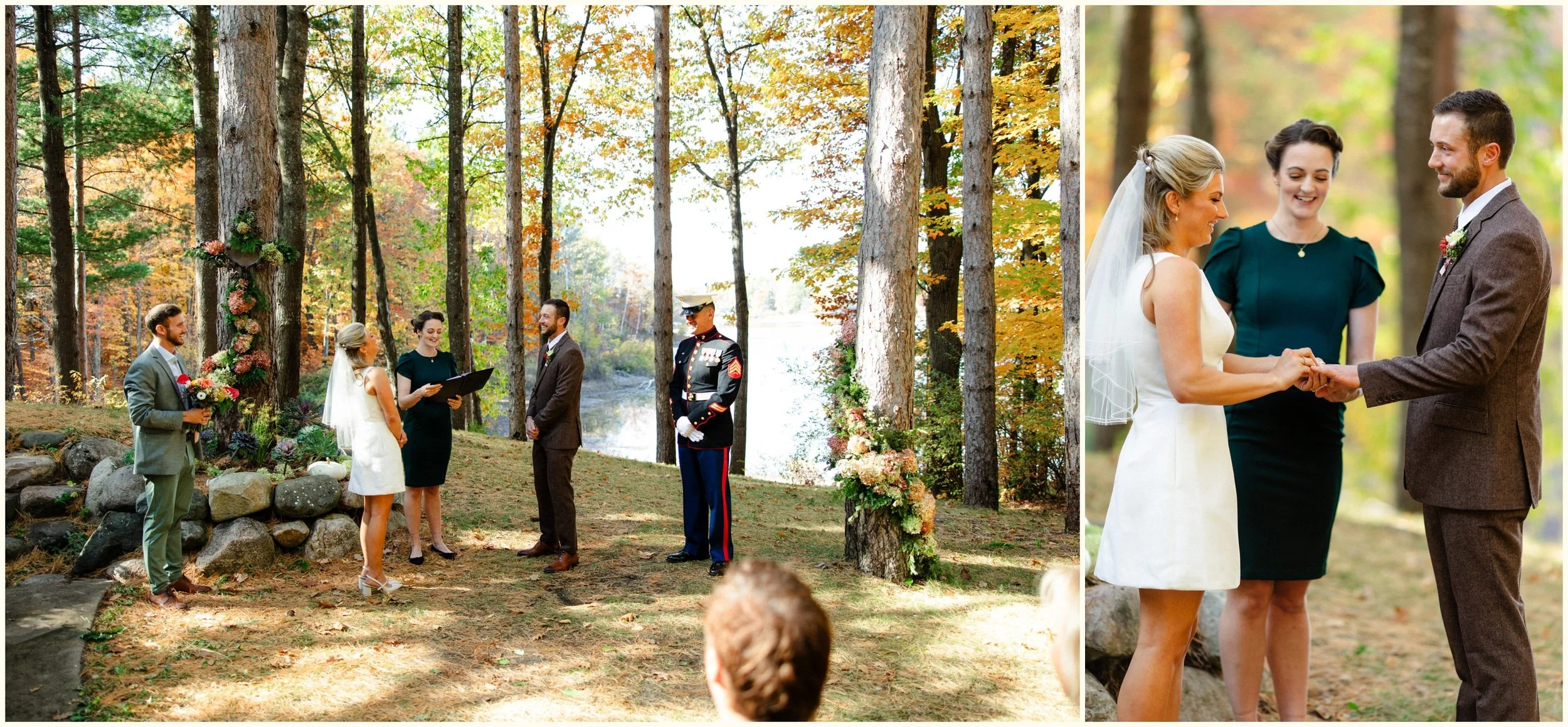 northern michigan family cottage wedding ceremony