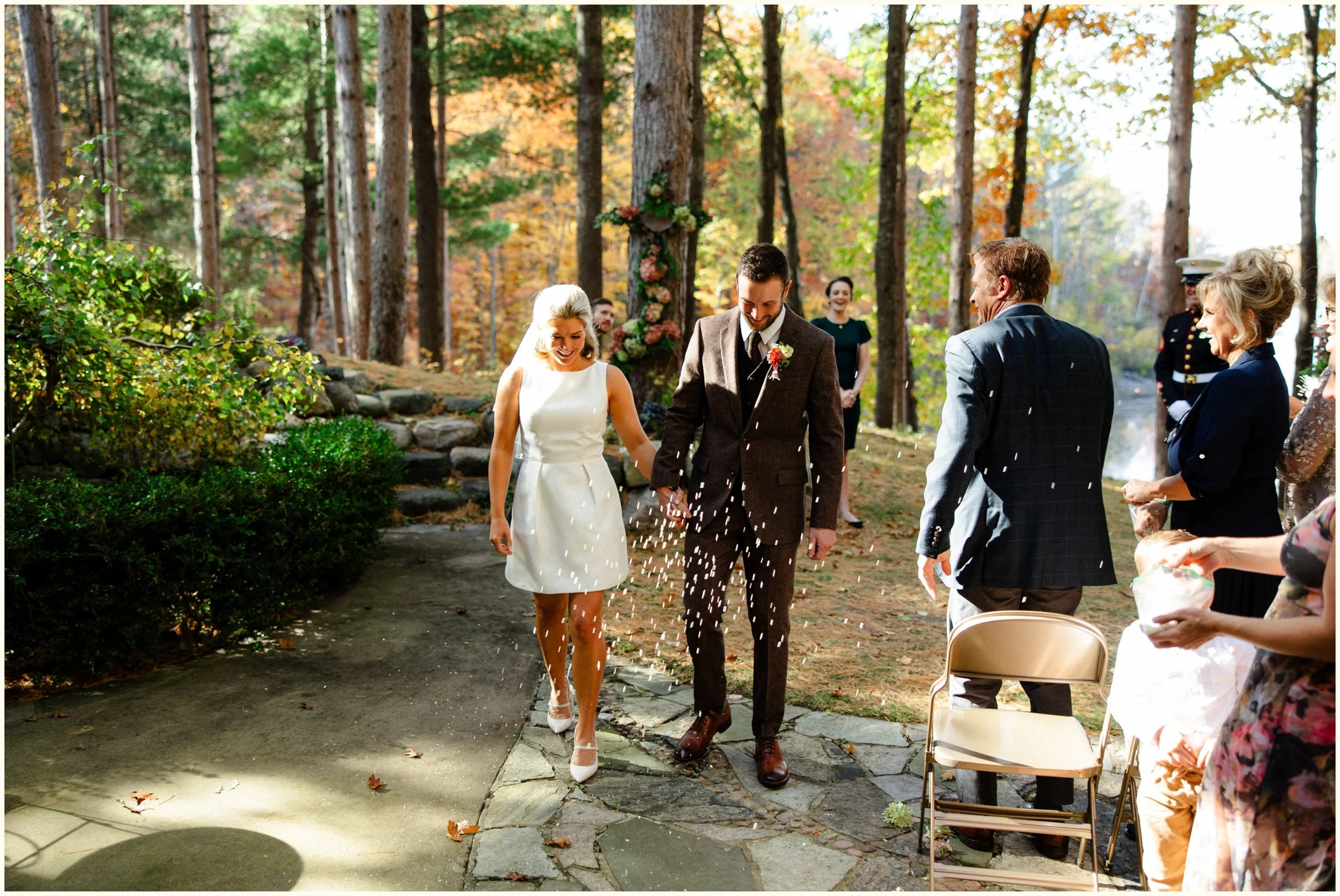 intimate fall michigan wedding