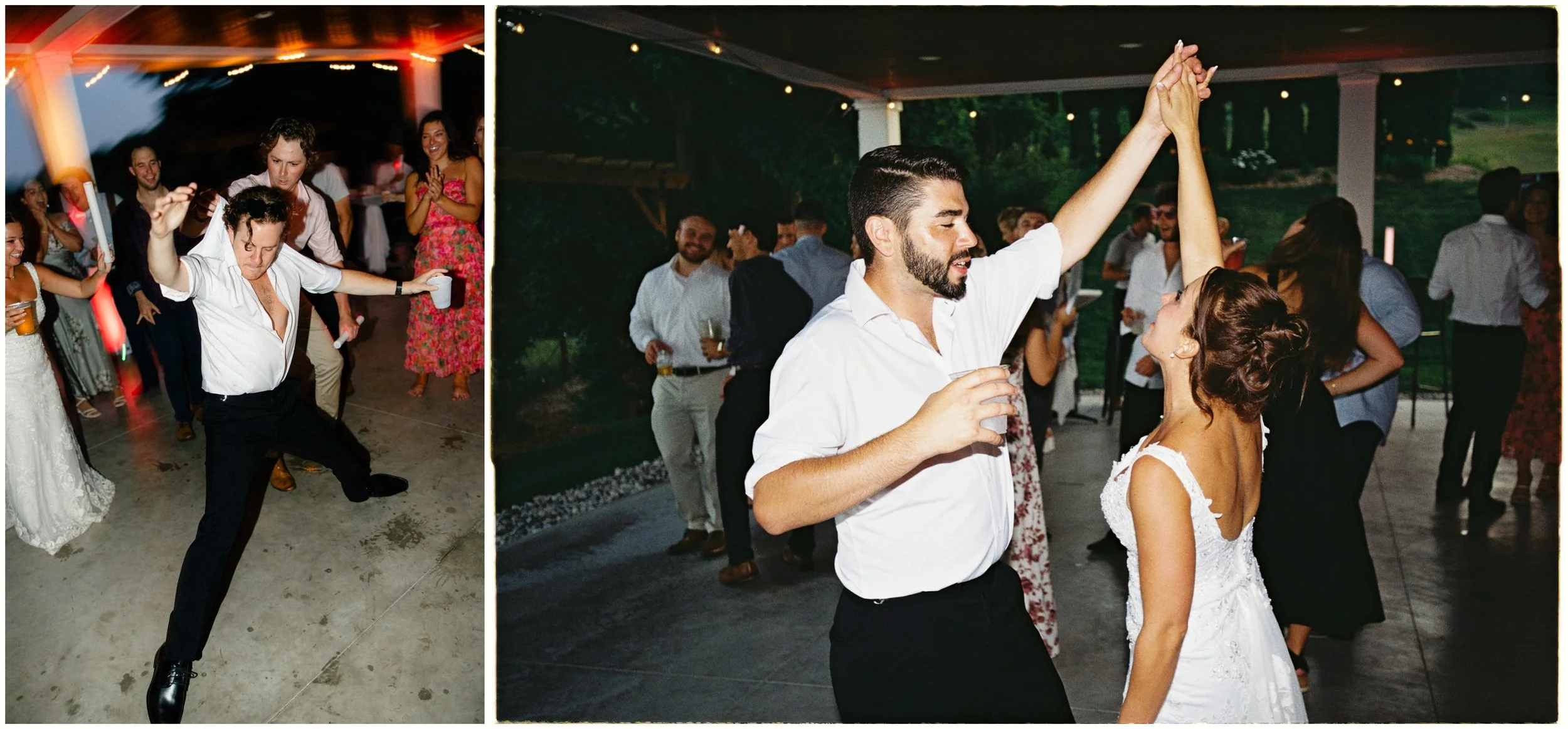 joyful dancing wedding photos