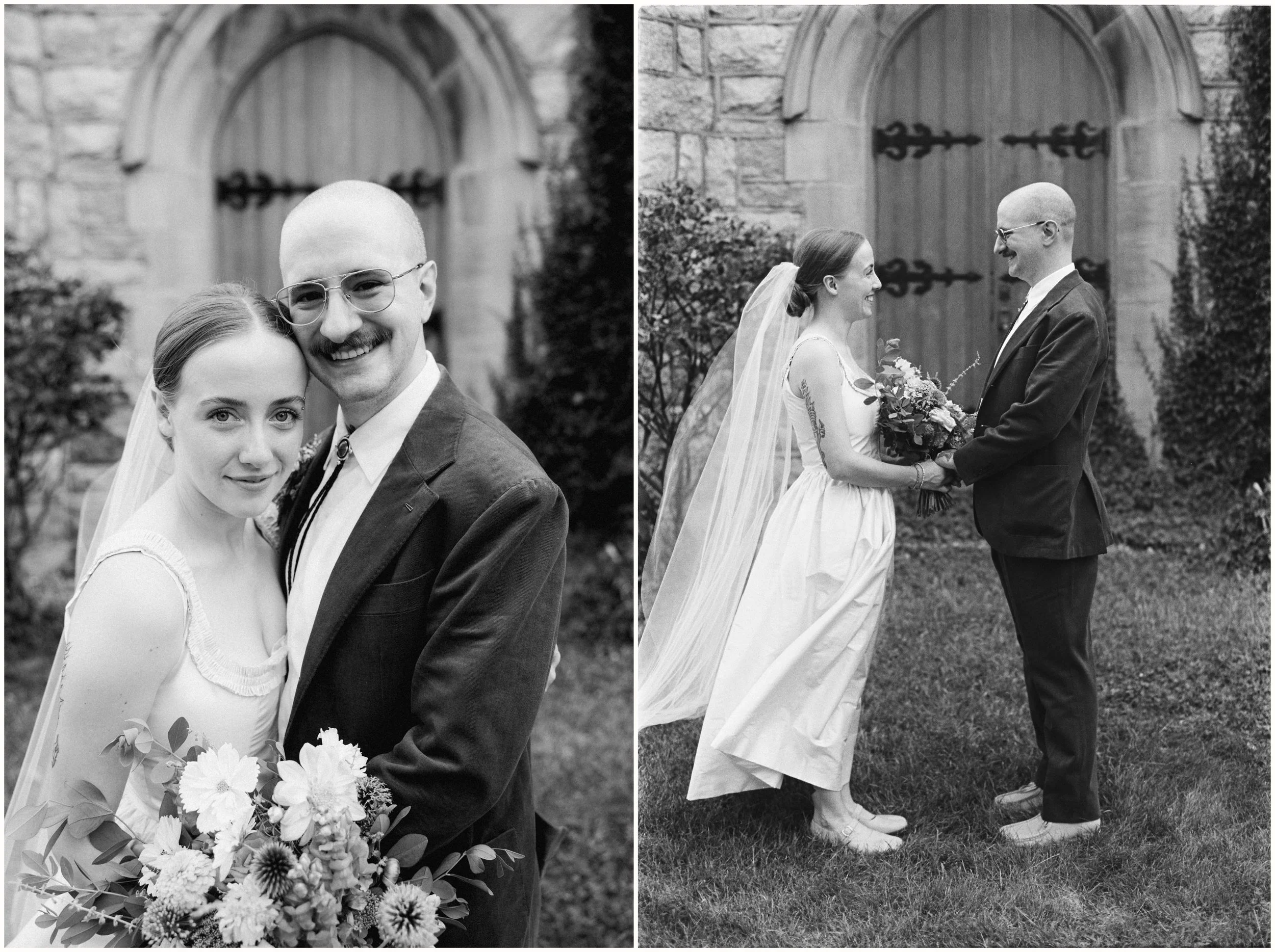 Black and White wedding portraits
