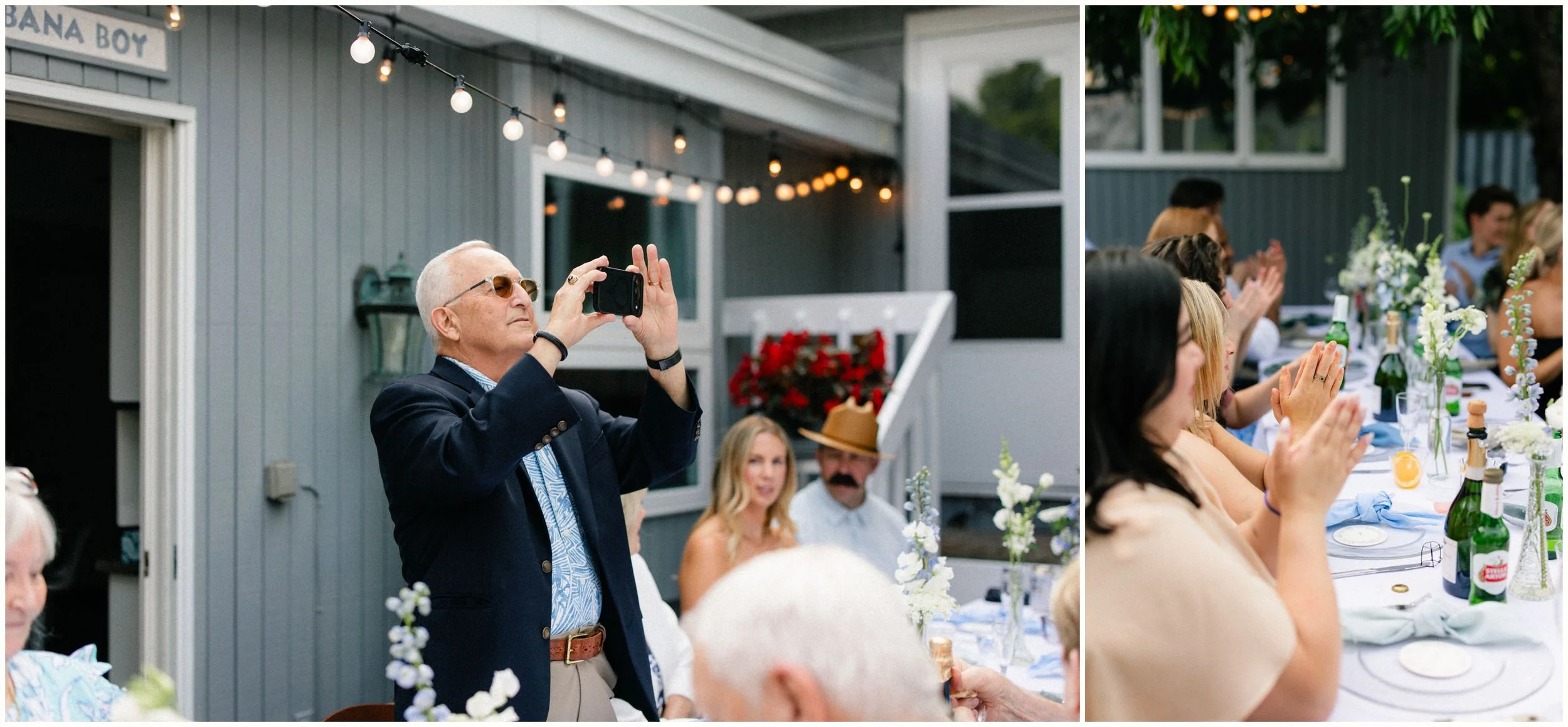 intimate wedding guests candids