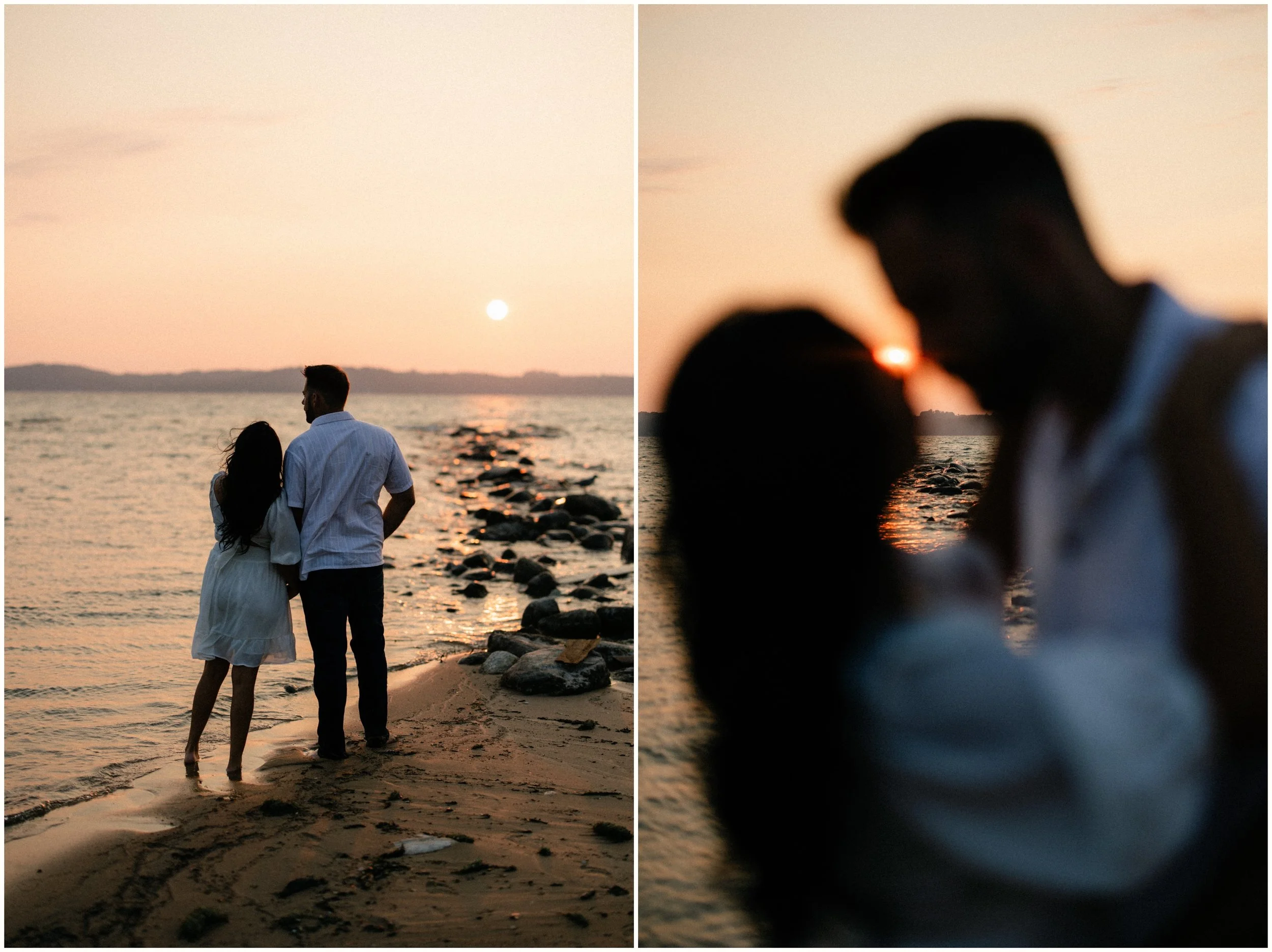 Beach Sunset Engagement Photos