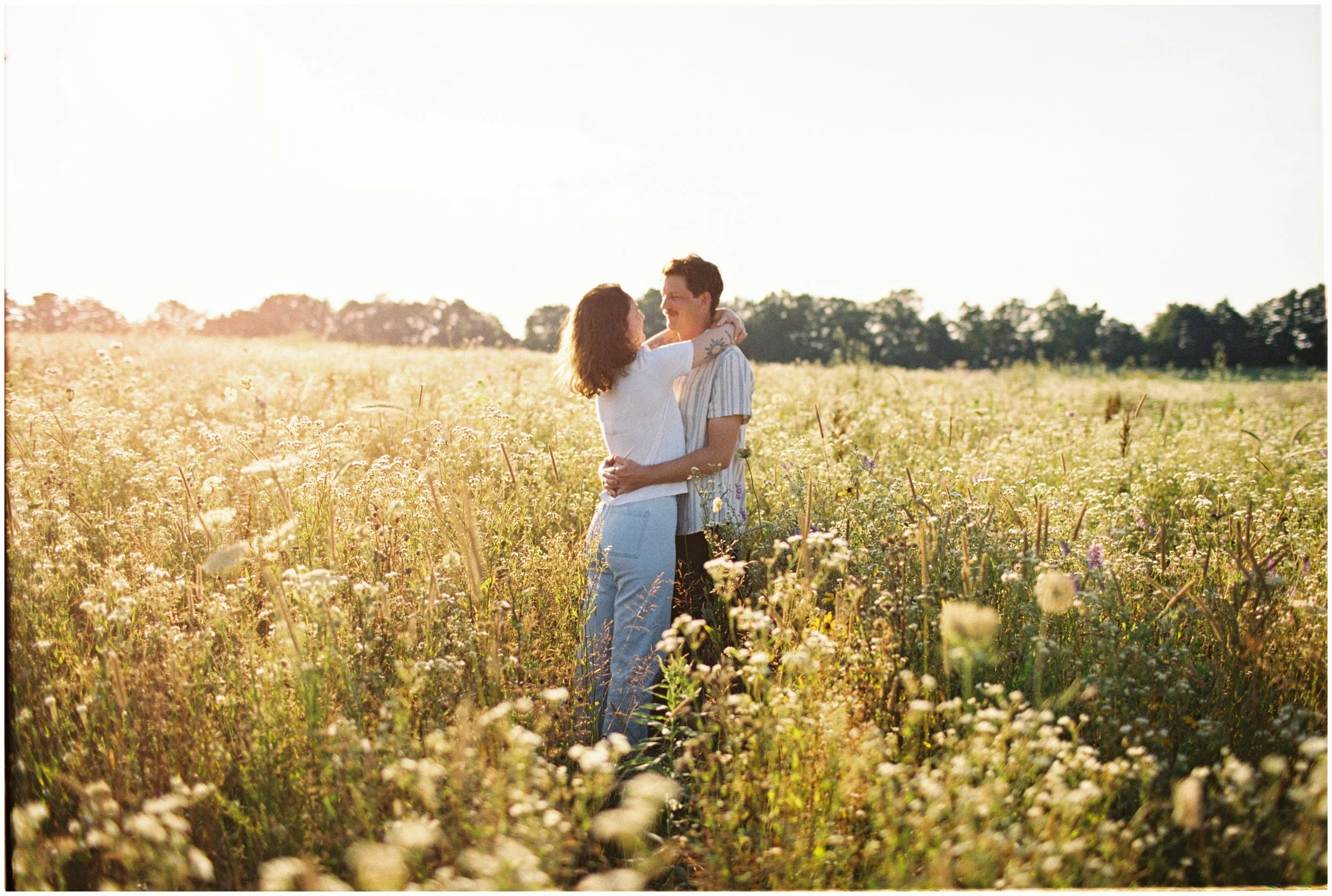 vintage traverse city engagement photos