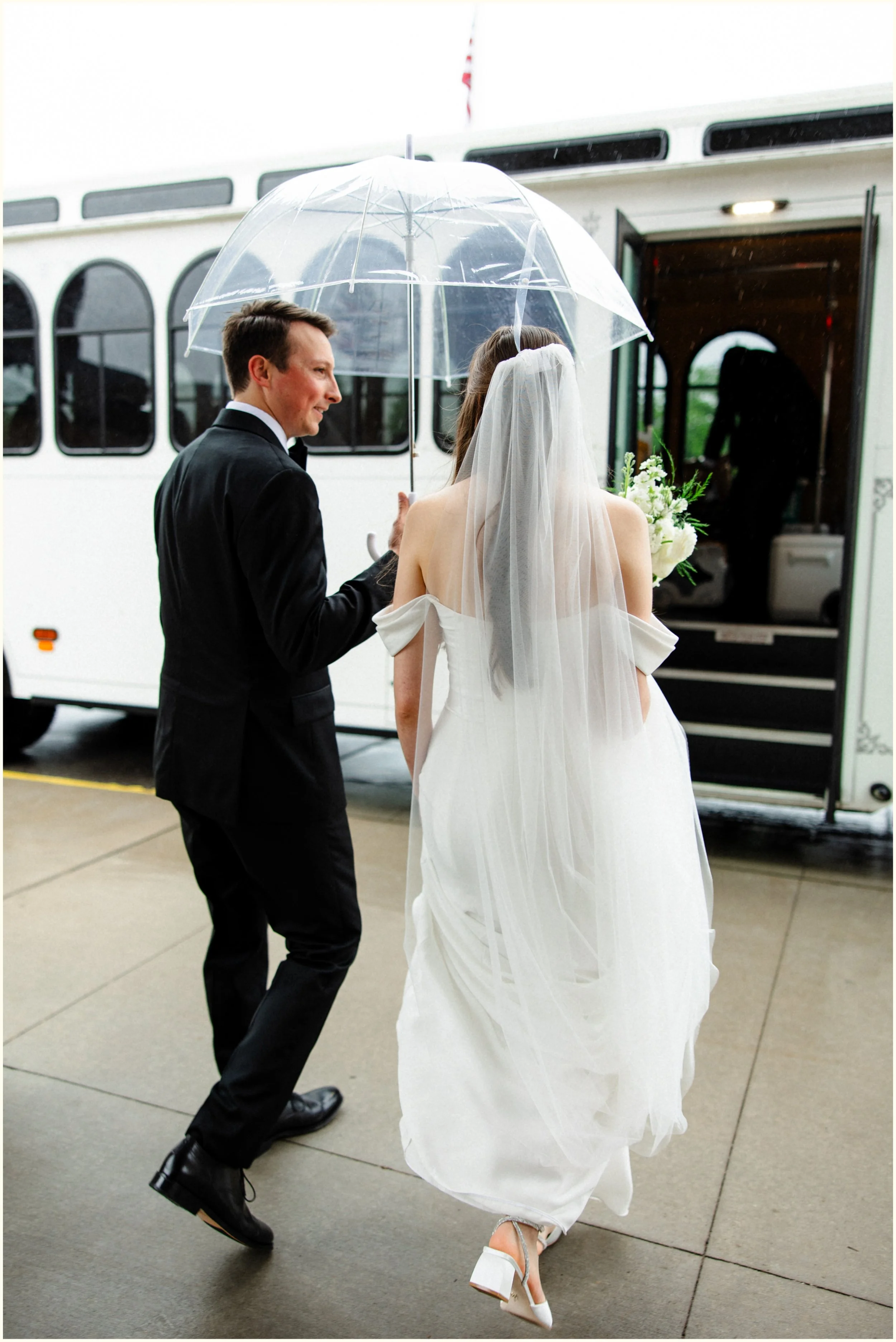 rainy wedding day