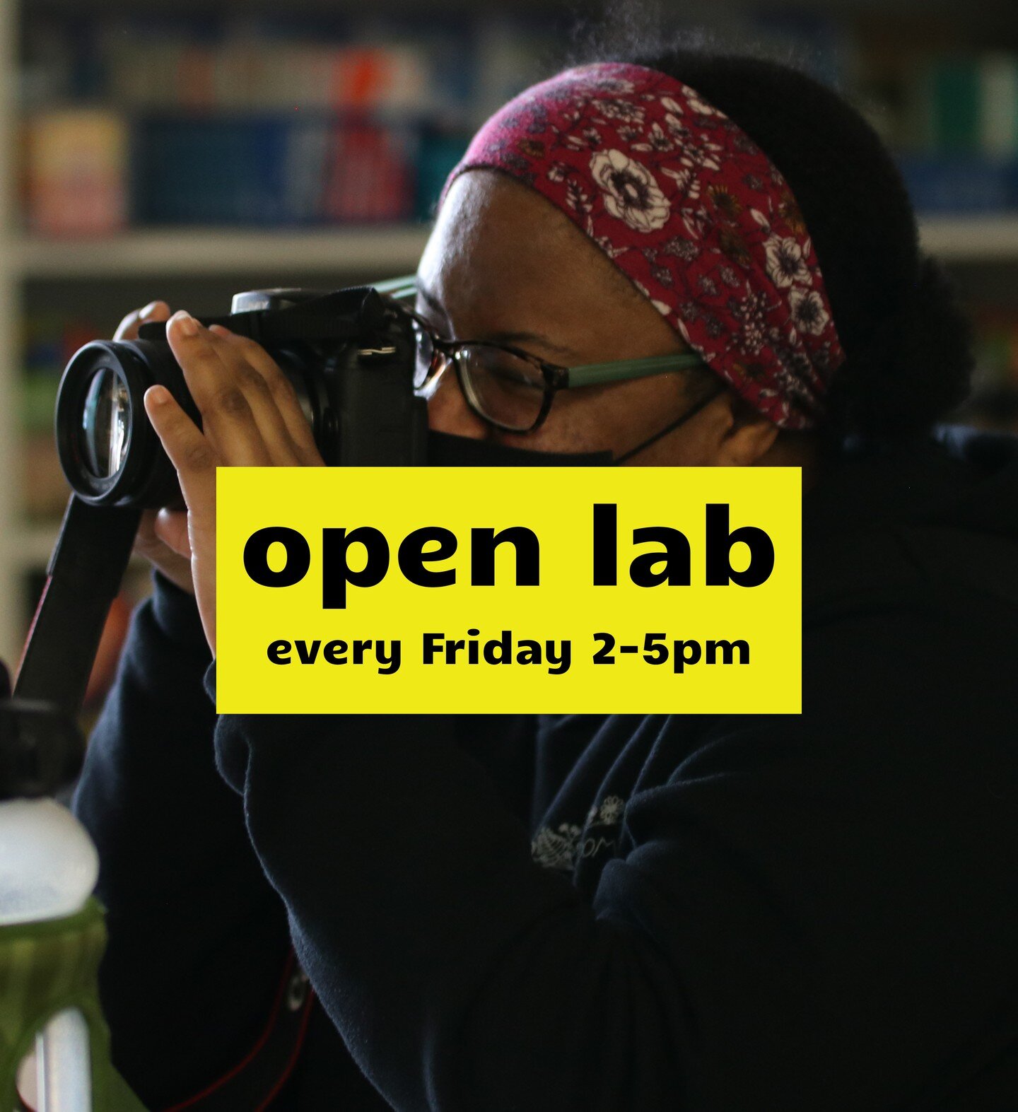 Drop by tomorrow, Friday, May 19th, for open lab from 2-5pm. This is a free, peer mentor-led supportive environment to work on projects, edit, get gear, and feedback. 

&gt; For youth ages 16-25
&gt; No experience needed
&gt; Free food 
&gt; Creative