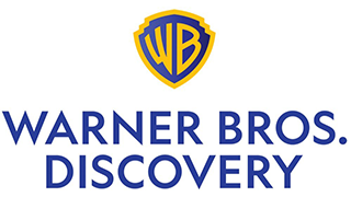 Warner Bros. Discovery logo featuring a shield with 'WB' initials and blue text.