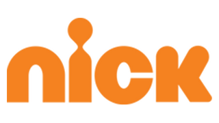 Nick logo in orange with stylized lowercase letters