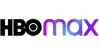 HBO Max logo in black, green, purple, and teal colors on a black background.