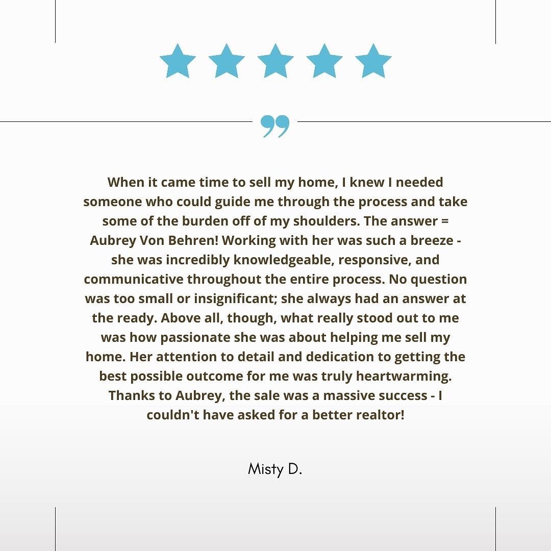Thank you to my lovely friend and client for the kind words and 5-star Zillow review! It means the world when people choose to work with me. I take great pride in making sure my clients&rsquo; buying and selling experience is exactly how I&rsquo;d ha
