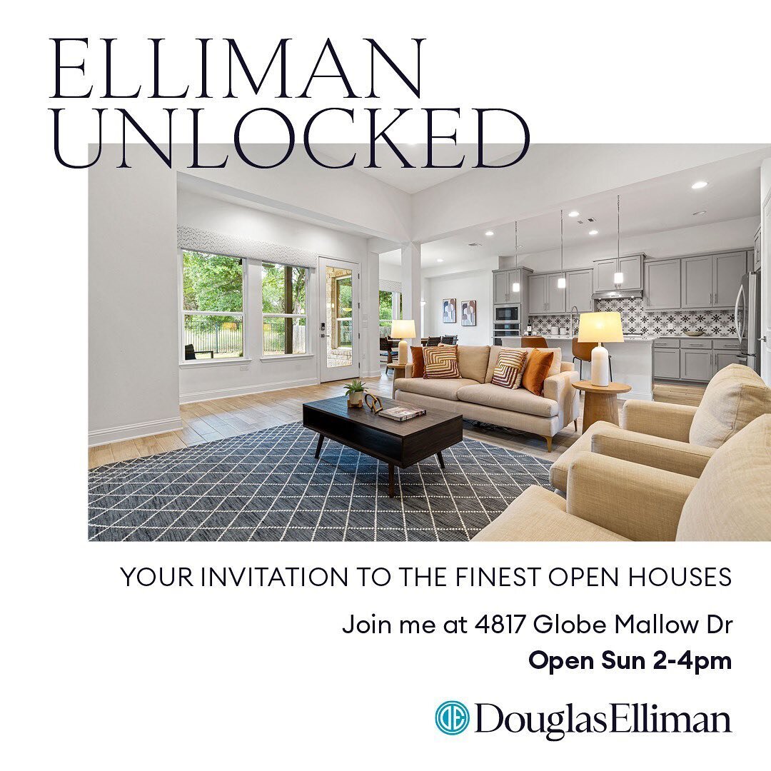 Elliman Unlocked 🔑

Come visit me today at TWO of my listings. The first is from 11-1p and located in the fantastic master planned community of Easton Park. This home is extra special, featuring a detached guest casita, perfect for multi-gen living,