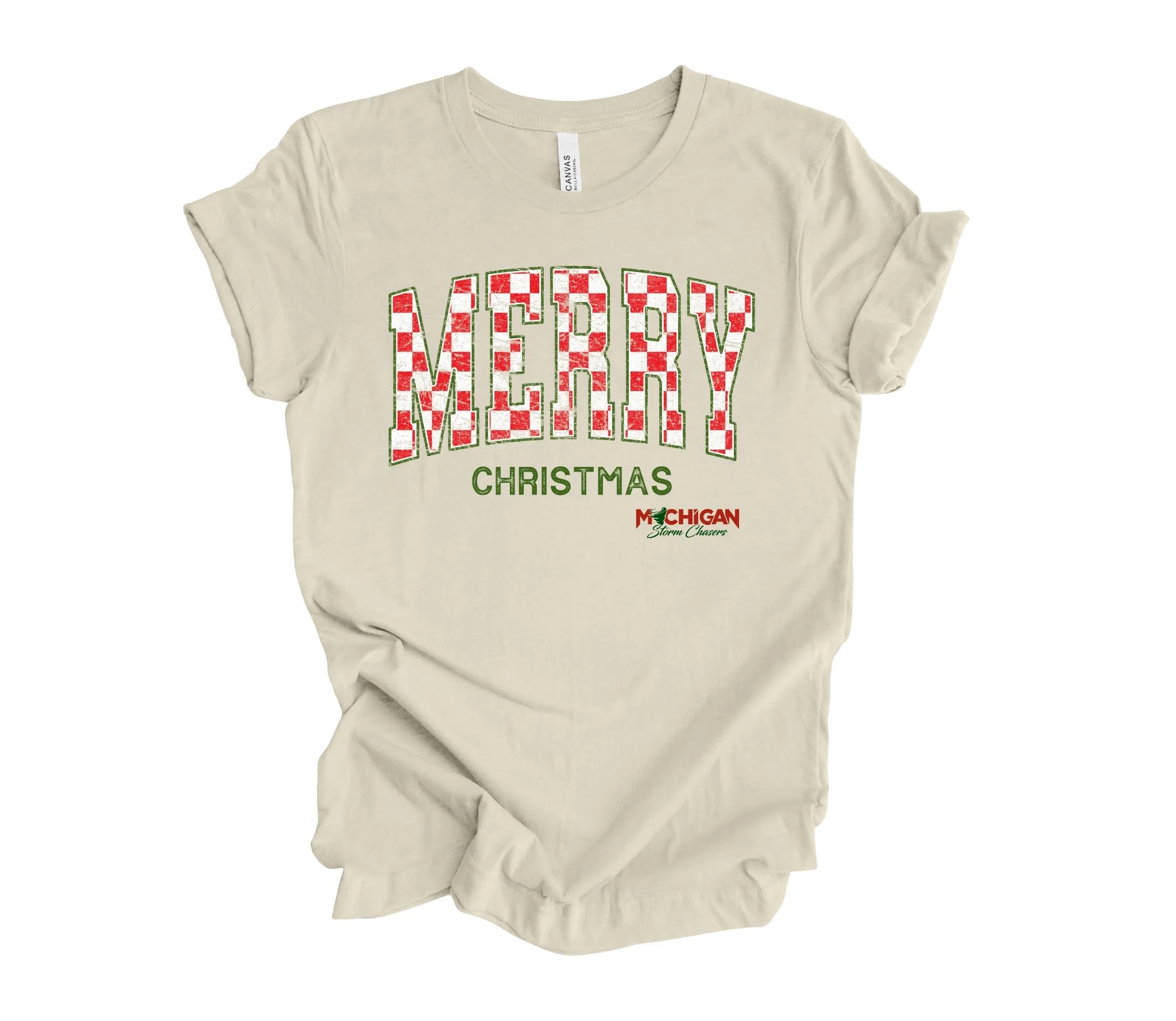 MSC Merry Christmas Checkered Tee