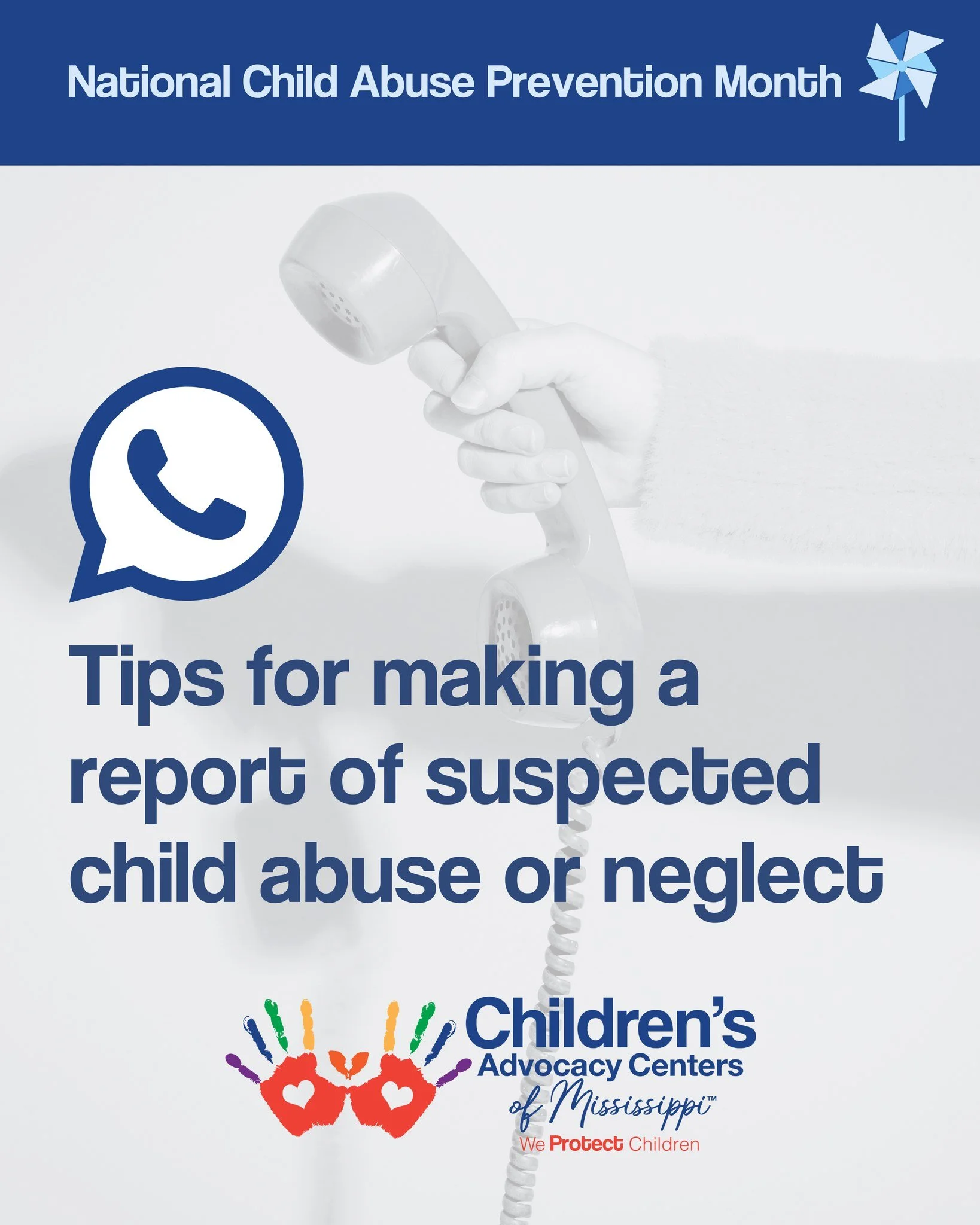 Tips for reporting suspected child abuse --> To make a report to the Child Abuse Hotline, call 1-800-222-8000. 🔷
-
#weprotectchildren #childabuseawareness #childabuseprevention #childabusepreventionmonth #endchildabuse
