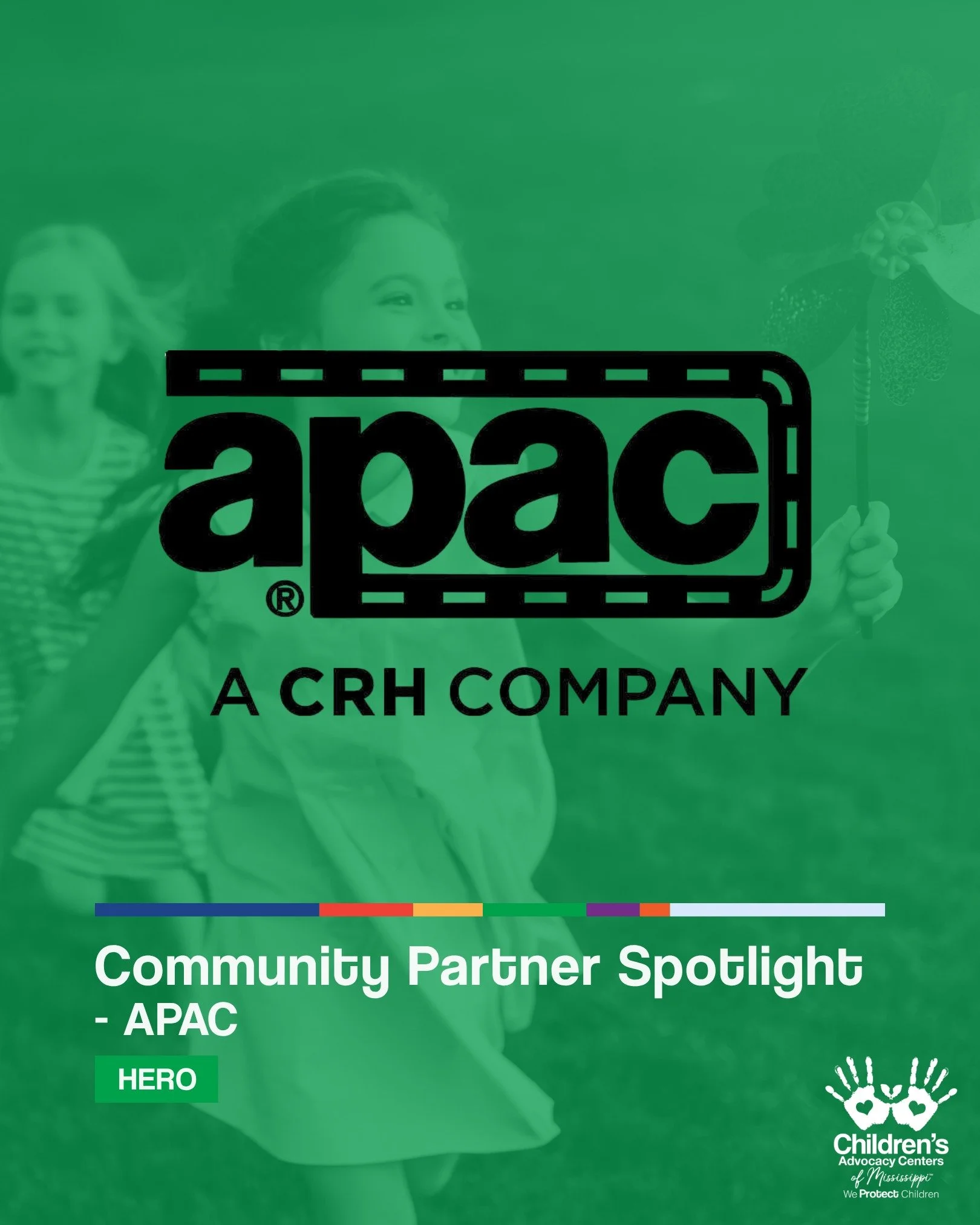 Thank you to APAC for being a dedicated Community Partner and joining us in the fight to defeat child abuse in Mississippi!

Visit - apac-ms.com

#WeProtectChildren #EndChildAbuse #ChildAbusePreventionMonth #ChildAbusePrevention #ChildAbuseAwareness