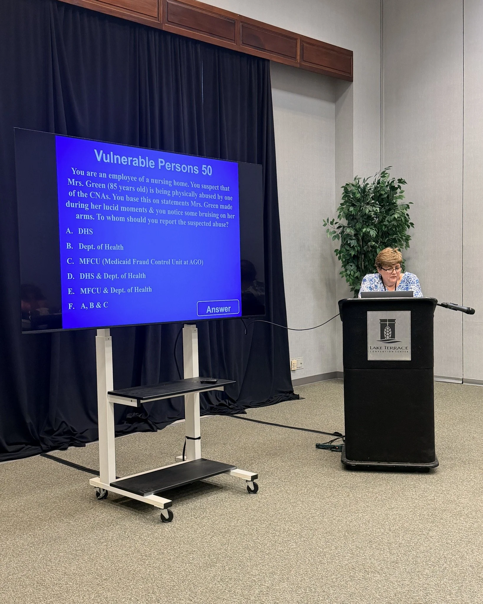 Last week Paula, our Director of Training, spoke at the Mississippi Behavioral Health Summit in Hattiesburg on Mandatory Reporting statutes regarding child abuse, neglect, the Child Protection Act, and vulnerable adults.

This year&rsquo;s theme was 