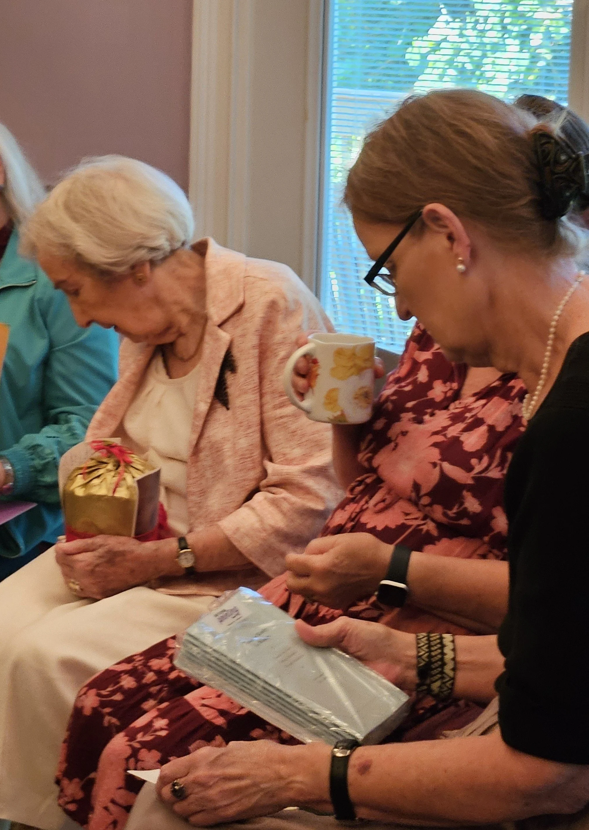Helene works on "her" gift...