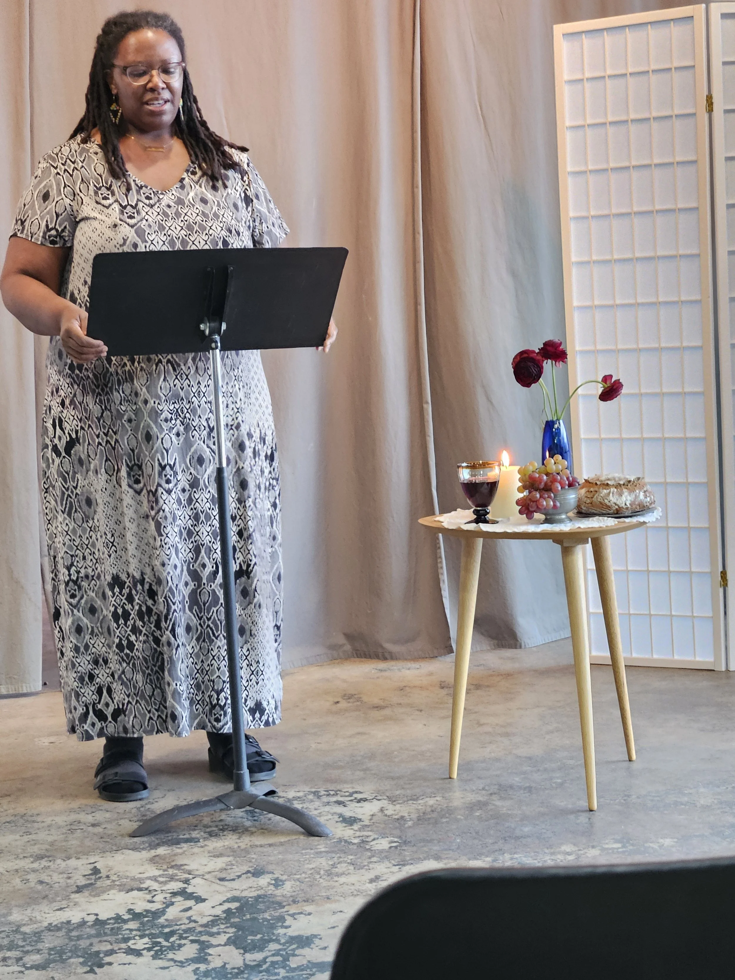 Brittney reads a poem