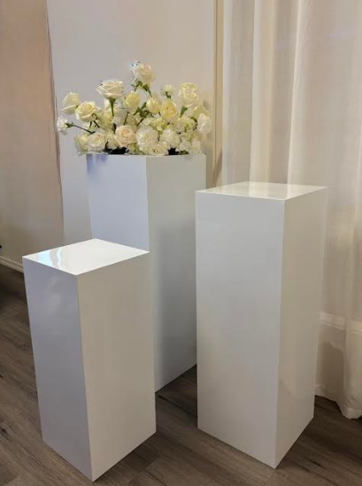 White Metal Stands - Set of 3 $65