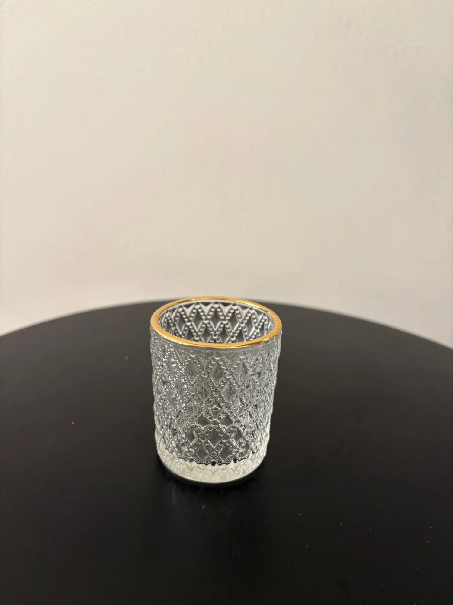 Diamond Votive with Gold Rim $1.50