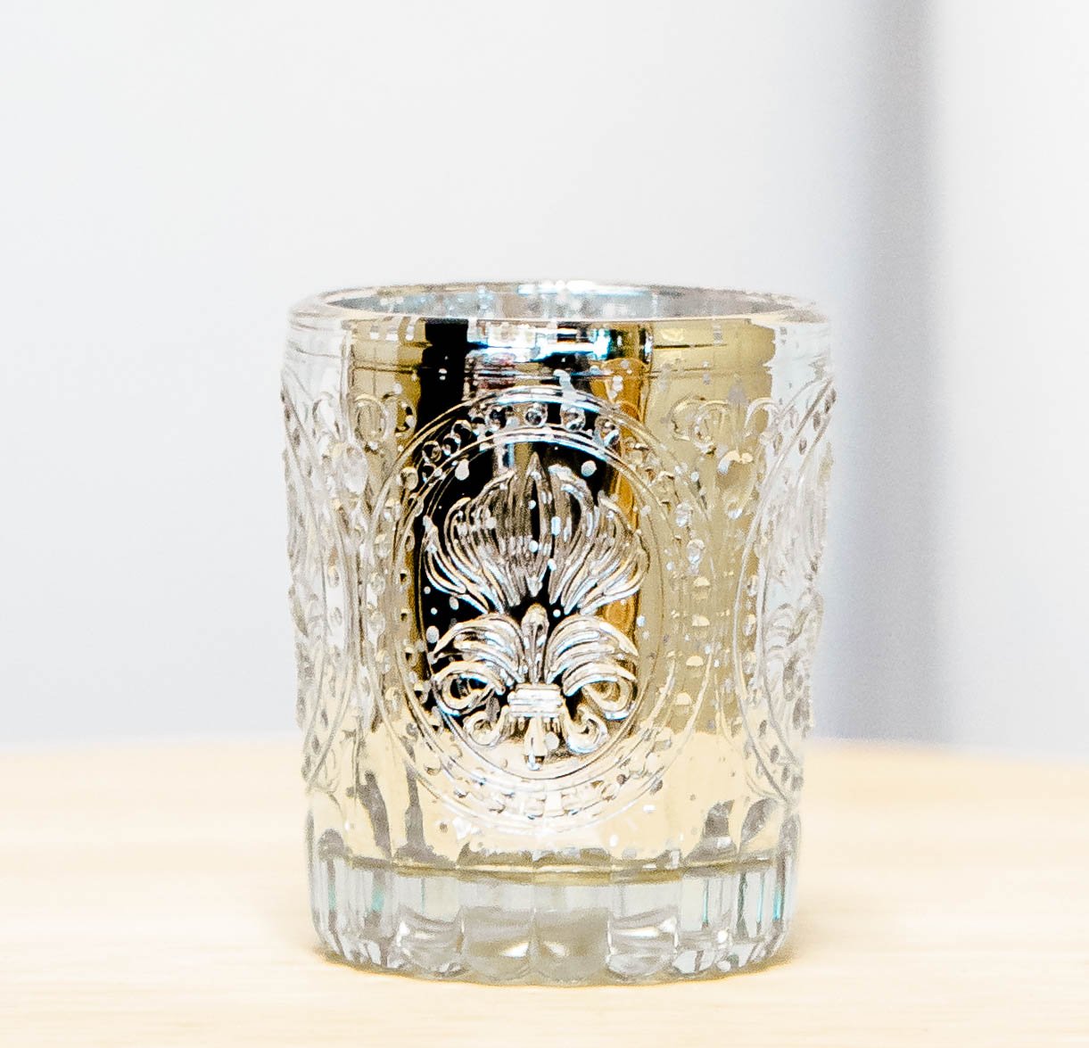 Blue Silver Votive $1.50
