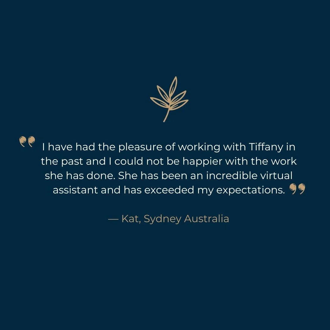 Thank you for your kind words Kat. The pleasure was all mine, I loved being your virtual assistant! 

If you would like to read more of my client testimonials then please head over to my website luxeliteassistant.com

For a FREE consultation to learn