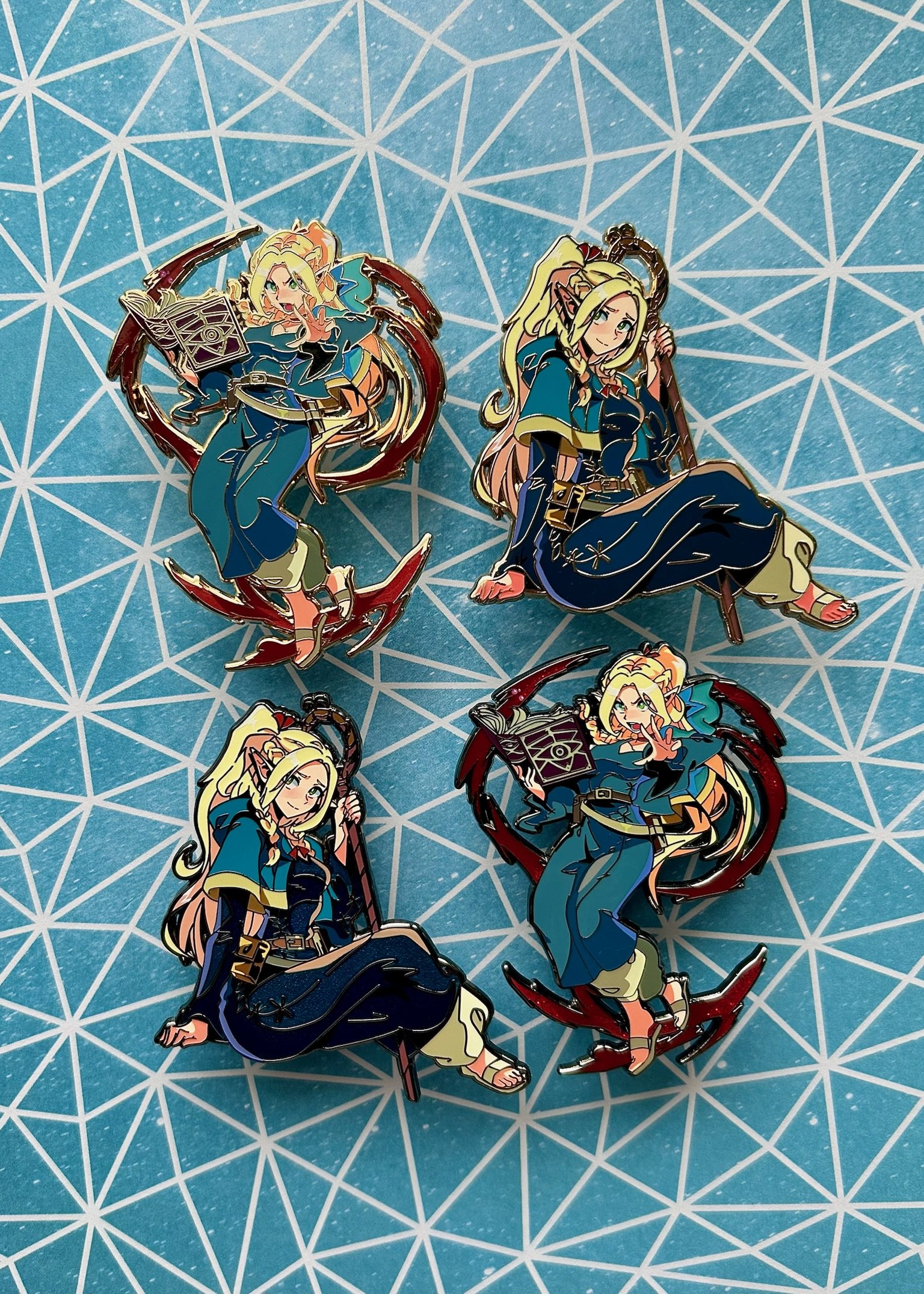 Marcille Dungeon Meshi Set
Black nickel/Gold plating
LE30 each
Artist: Jhons.Secret