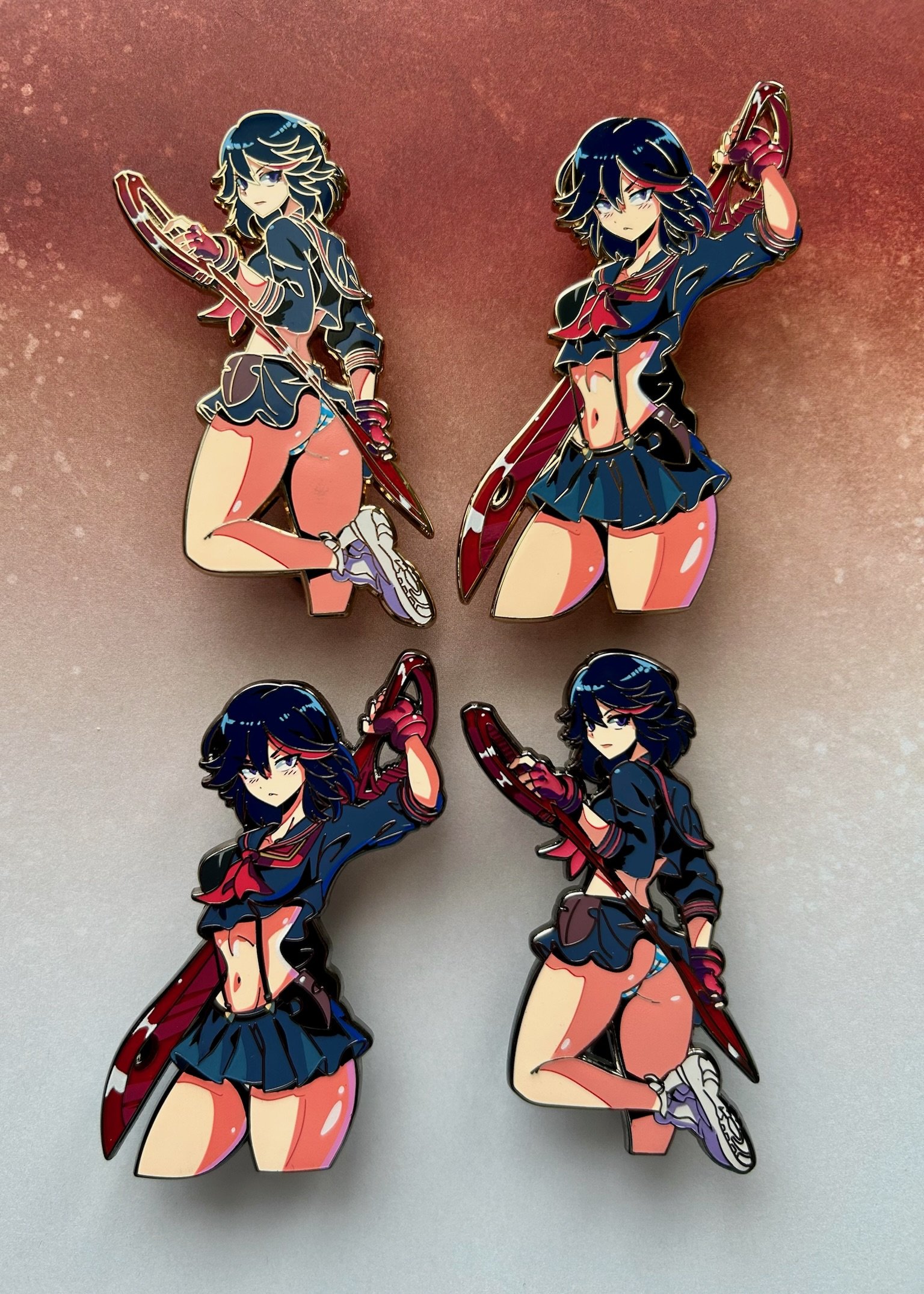 Ryuko Kill La Kill Set
Black nickel/Gold plating
LE30 each
Artist: Jhons.Secret