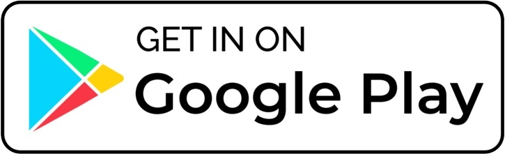 Google Play store badge with multicolored triangular logo and text encouraging to get the app on Google Play.